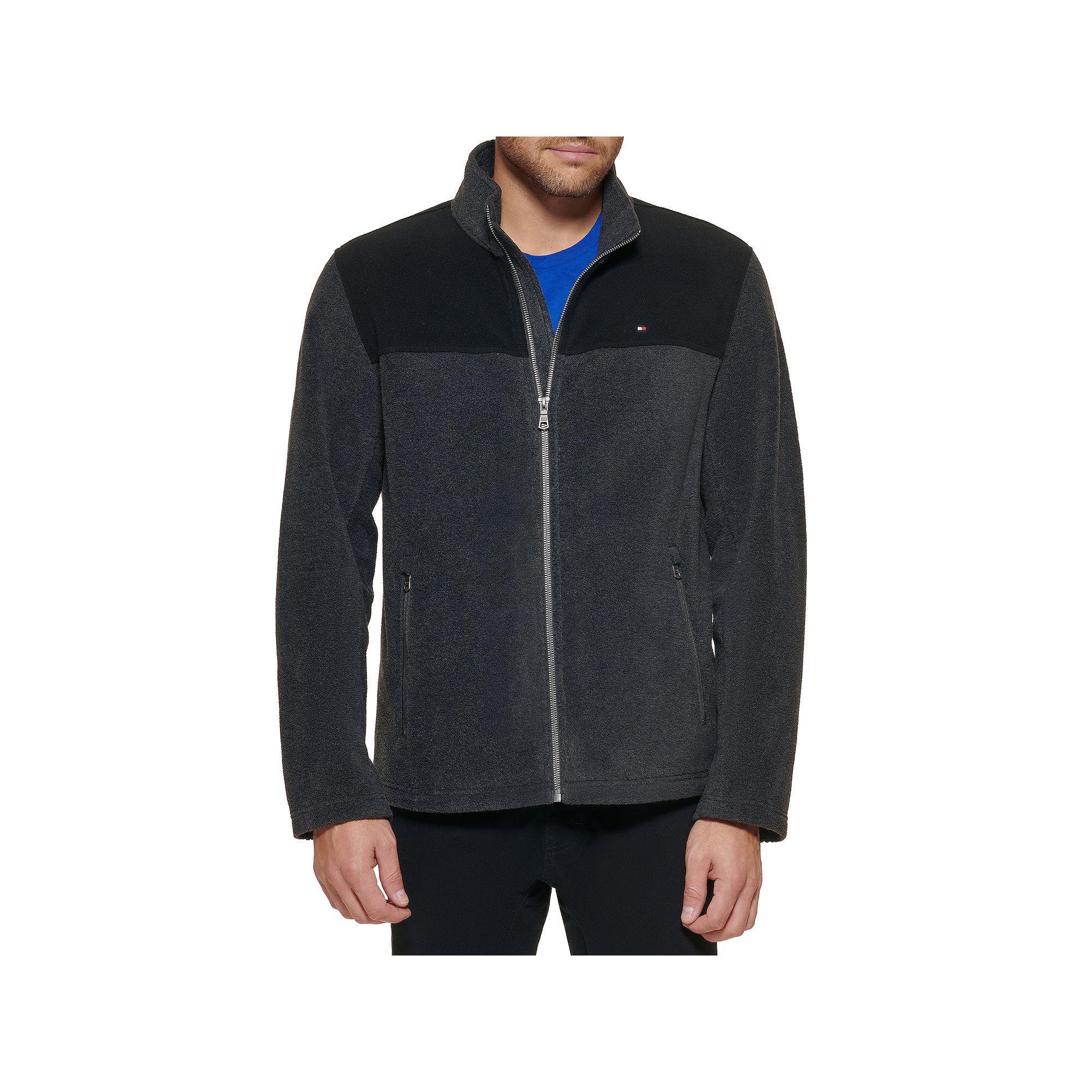 Big & Tall Tommy Hilfiger Fleece Jacket with Stand Collar, Men's,  Product Image