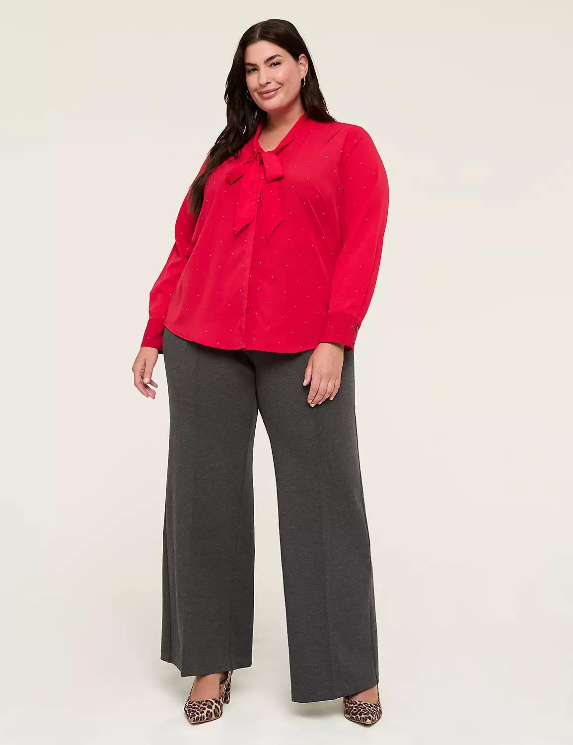Ponte Pull-On Kick Flare Palazzo Pant Product Image