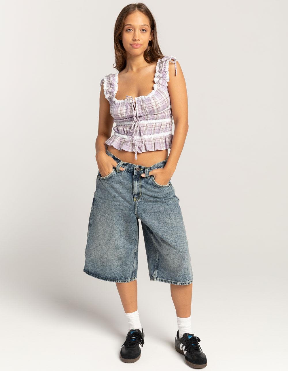 BDG Urban Outfitters Check Tie Front Womens Cami - MULTI Product Image