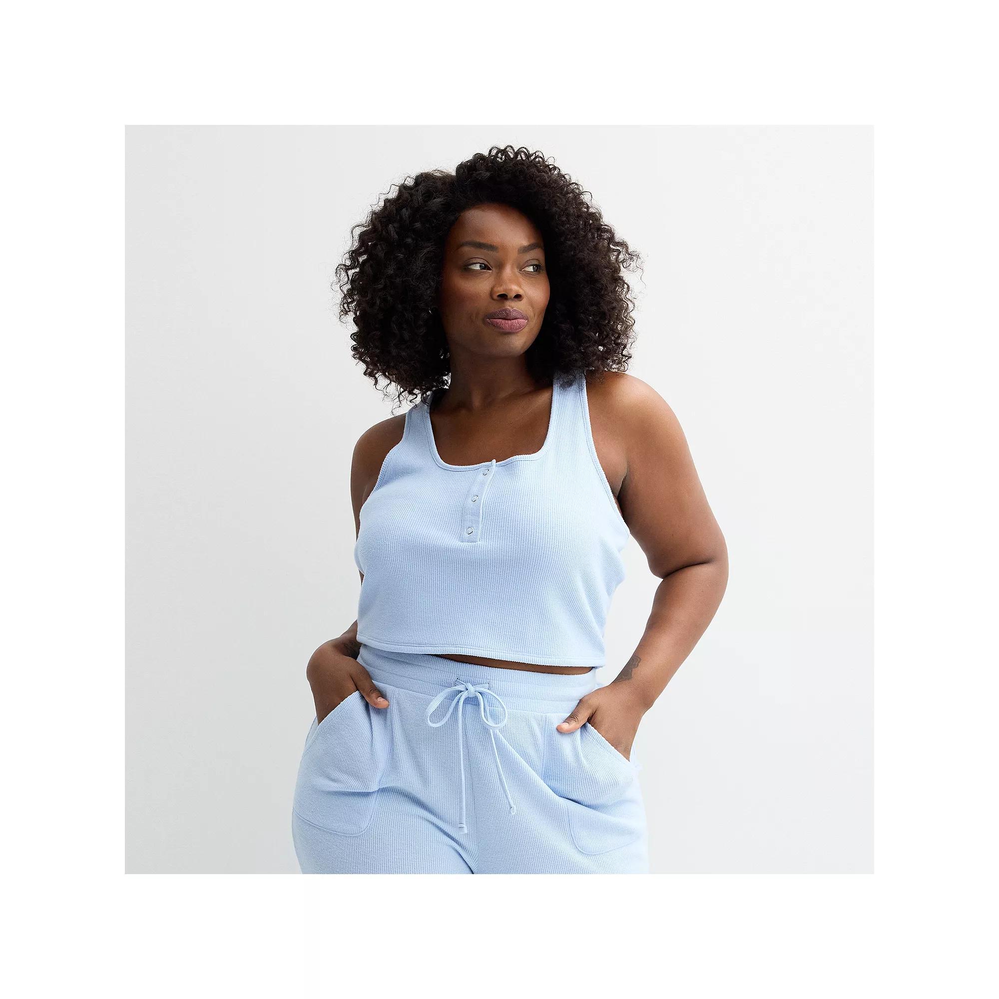 Plus Size Sonoma Goods For Life® Pajama Tank Top, Women's, Size: 3XL, Secret Peri Product Image