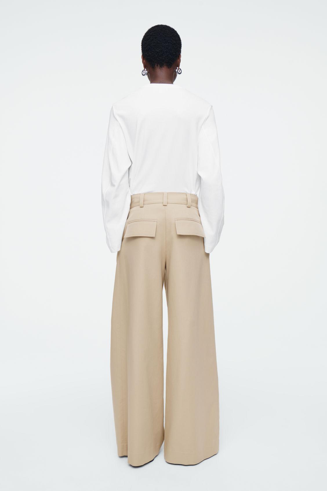 WIDE-LEG COTTON PANTS Product Image