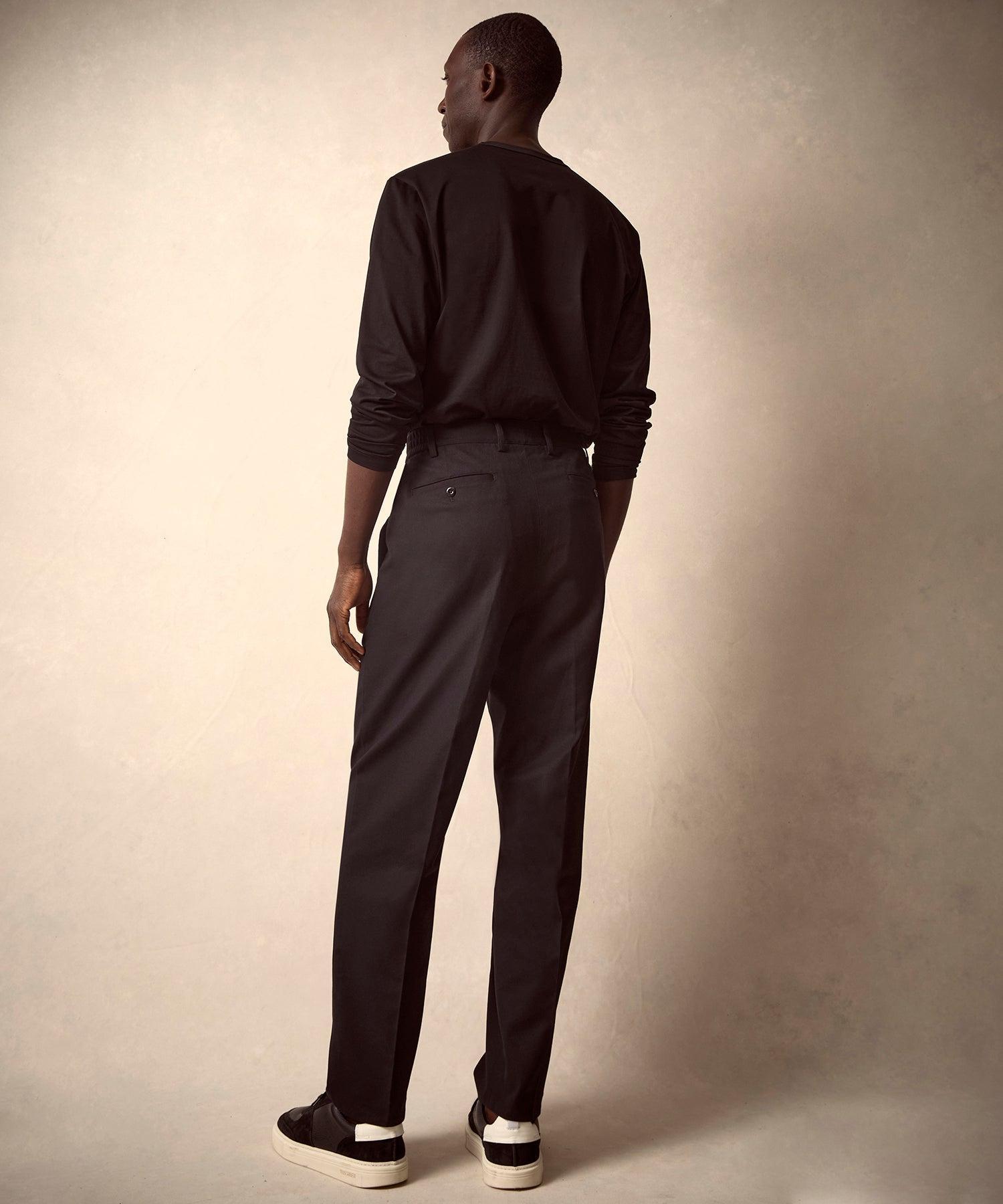 Italian Cotton Gramercy Trouser in Black Male Product Image