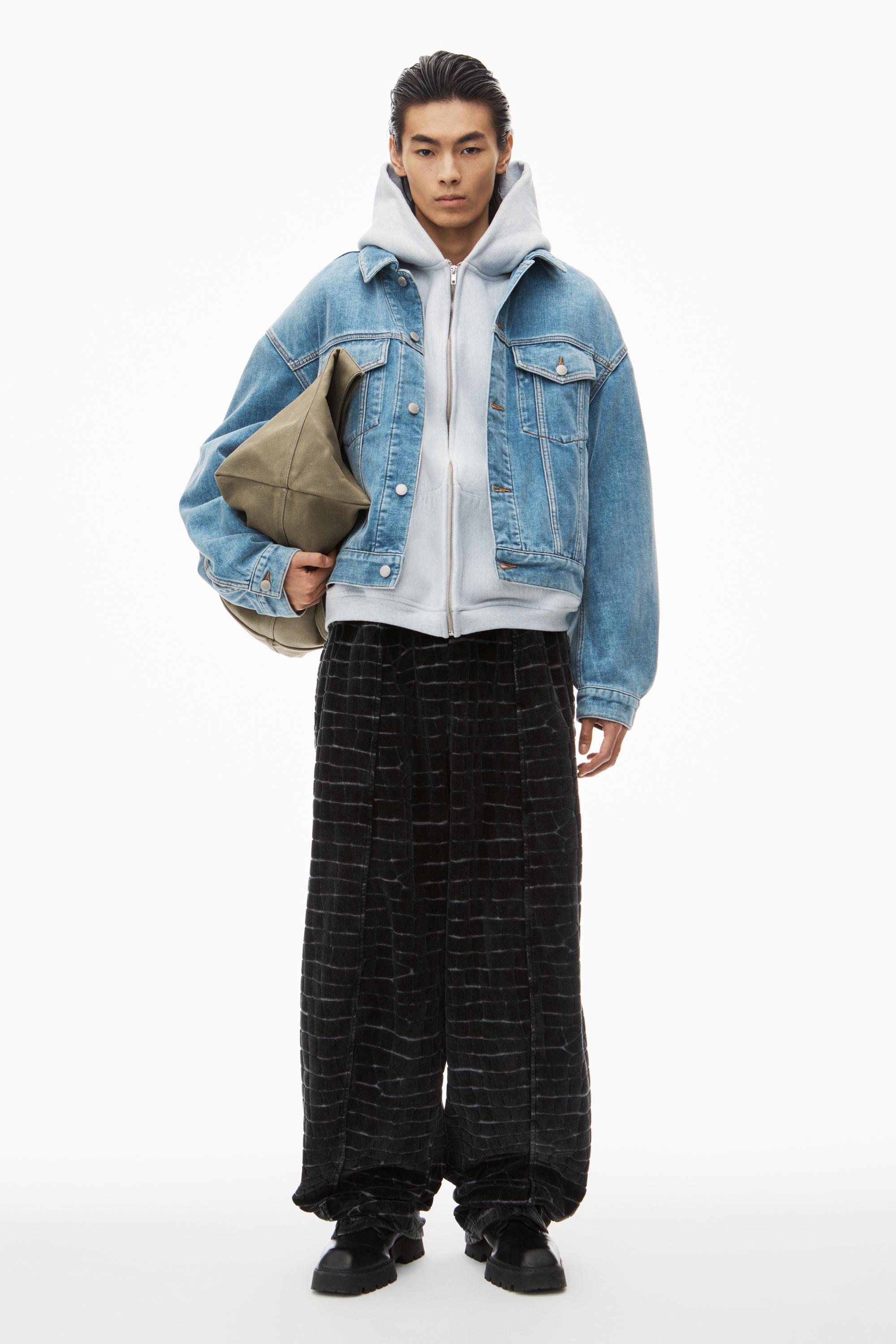 Oversize Jacket In Brushed Denim Product Image