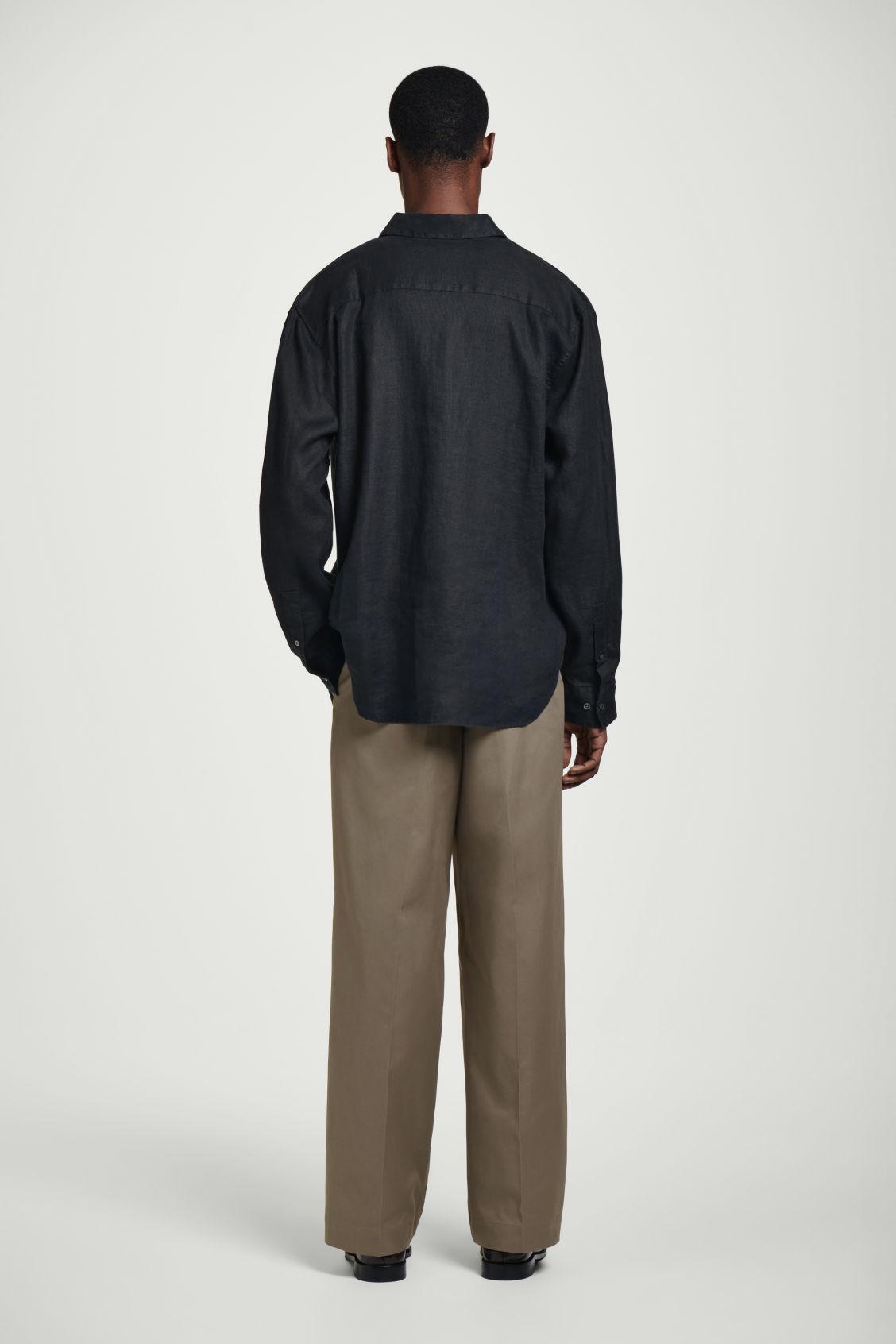 RELAXED LINEN LONG-SLEEVED SHIRT Product Image