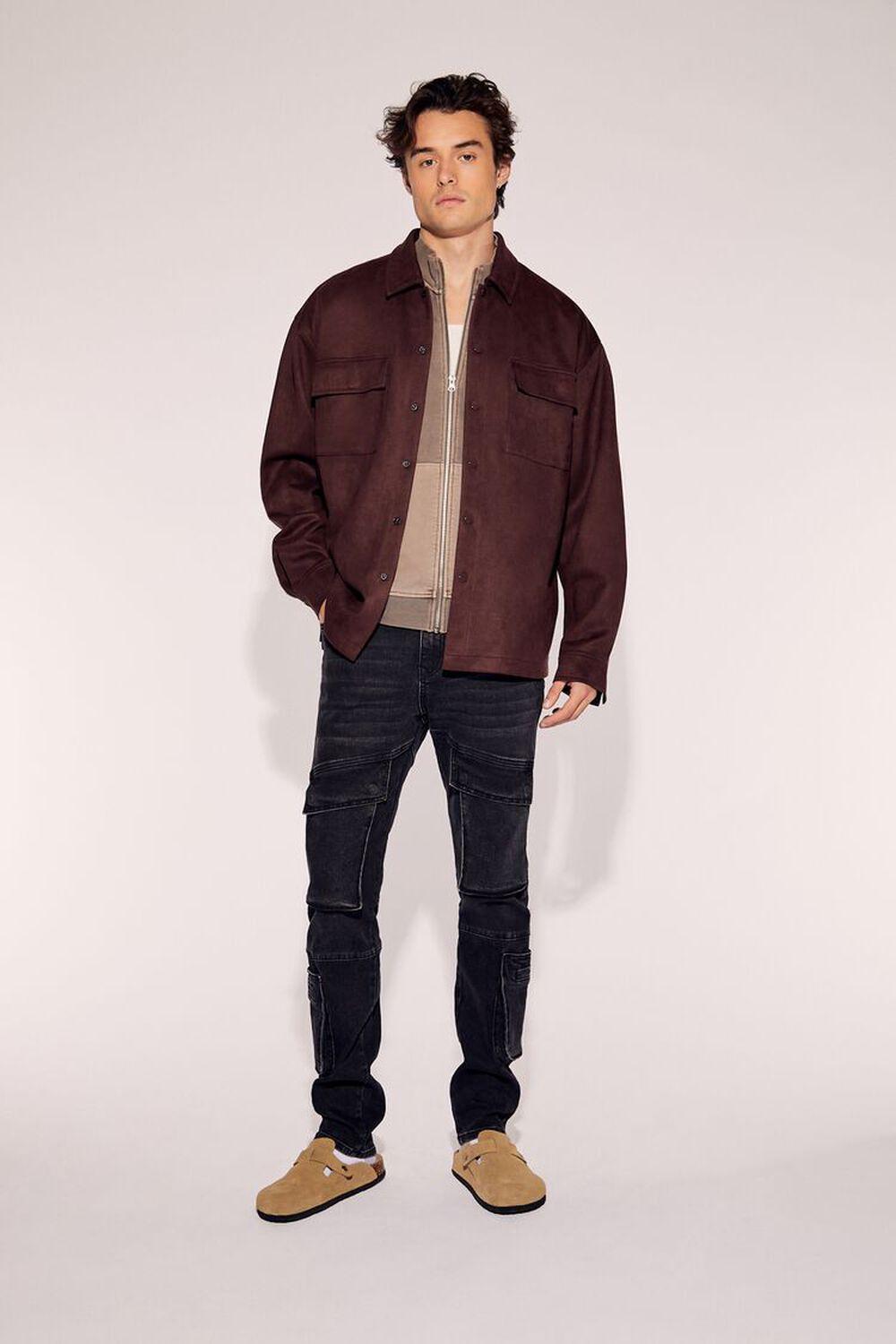 Slim-Fit Mid-Rise Cargo Jeans | Forever 21 Product Image