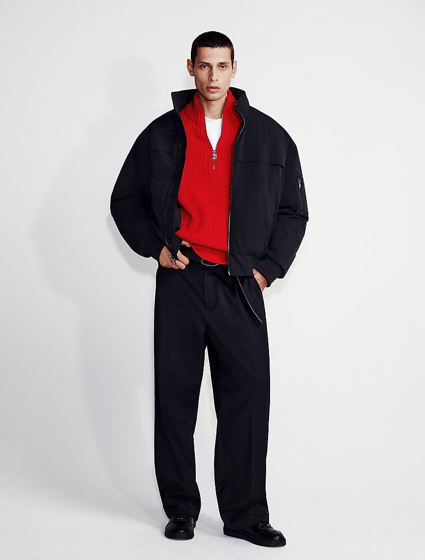 Ribbed 1/4 Zip Sweater Product Image