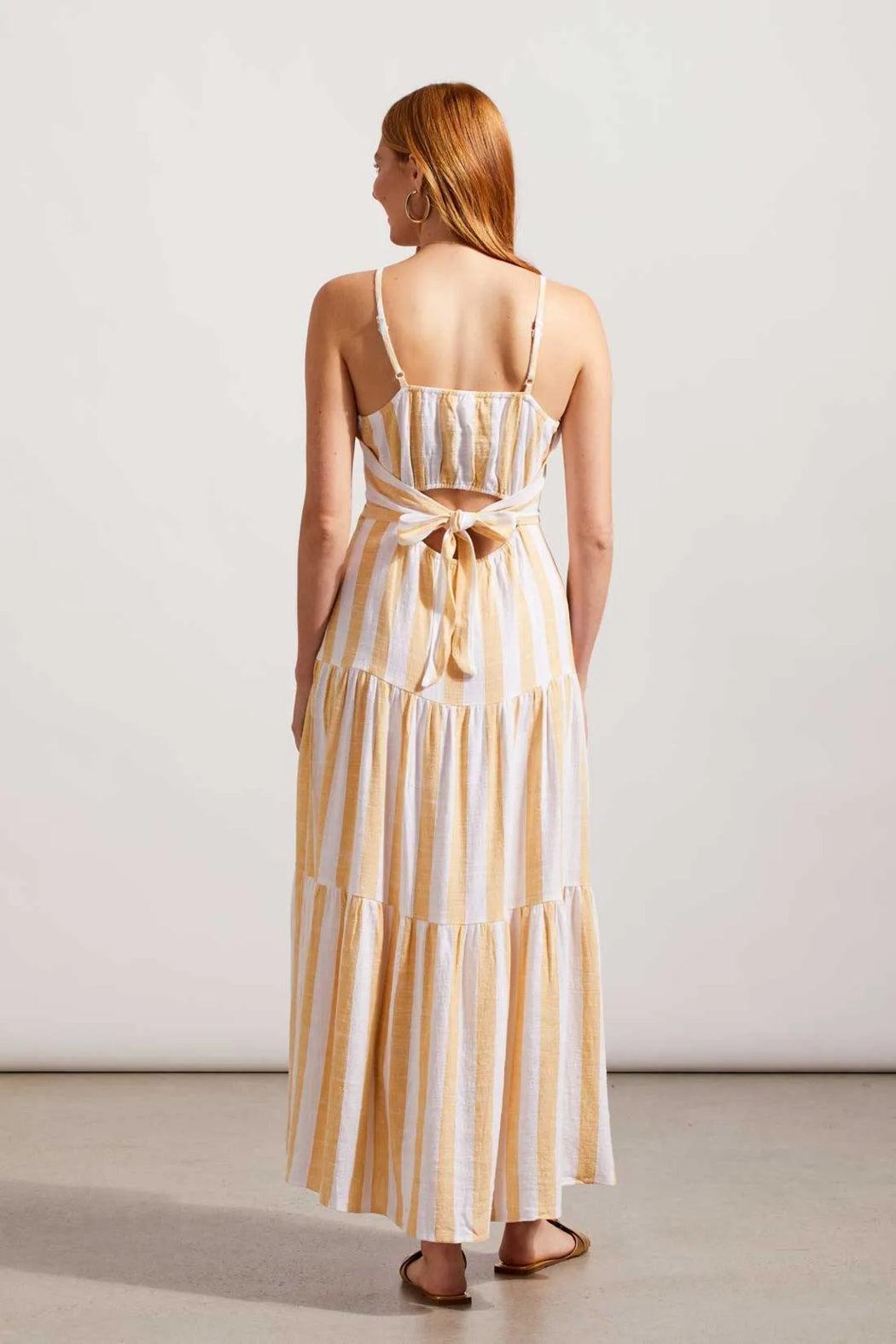 LINEN BACK-TIE MAXI DRESS Product Image