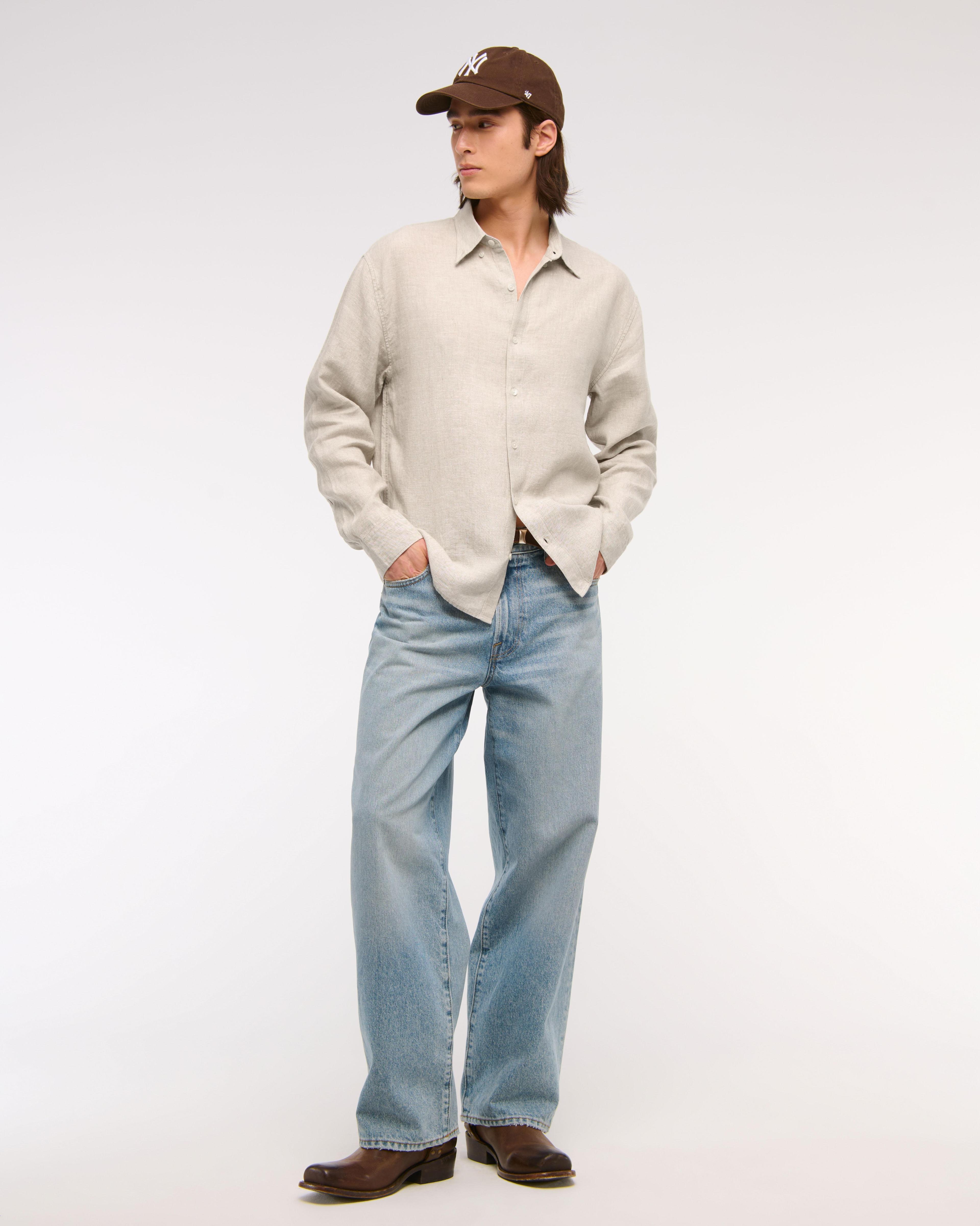 Linen Button-Up Shirt Product Image