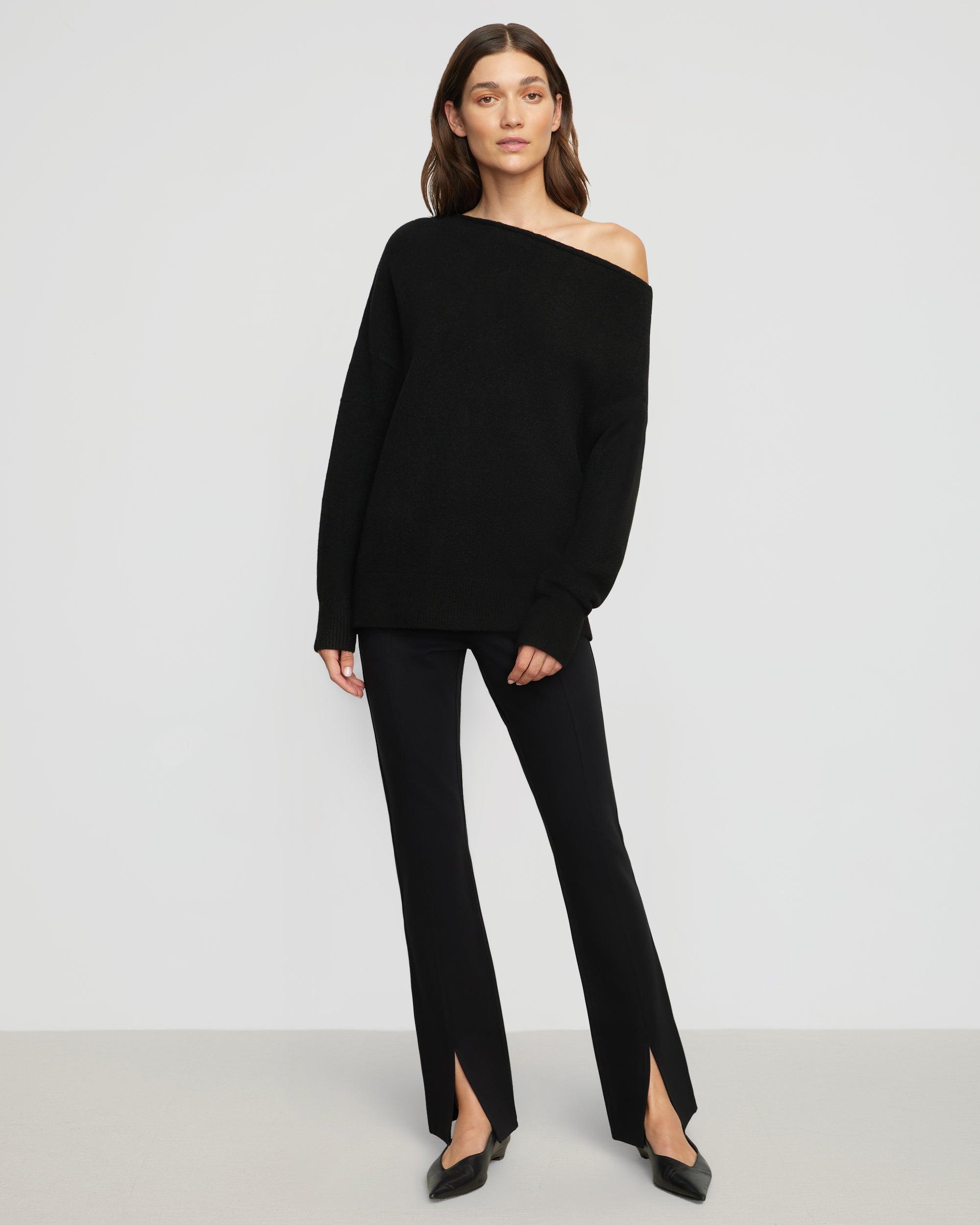 Cass Front-Split Ponte Stretch Pant Product Image