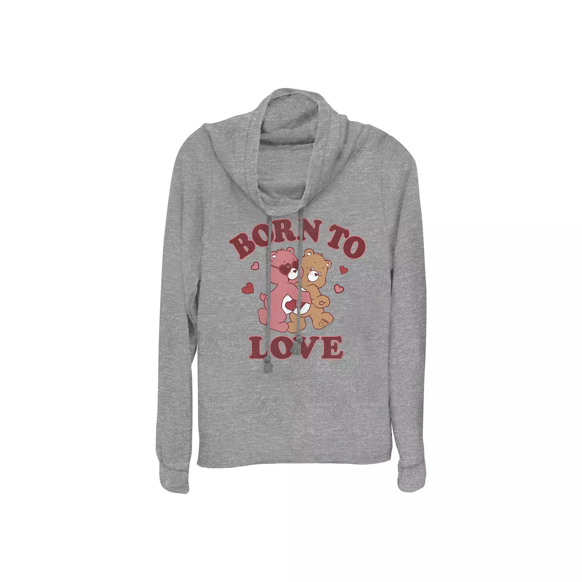 Women's Care Bears Born To Love Cowlneck Graphic Lightweight Long Sleeve,  Product Image