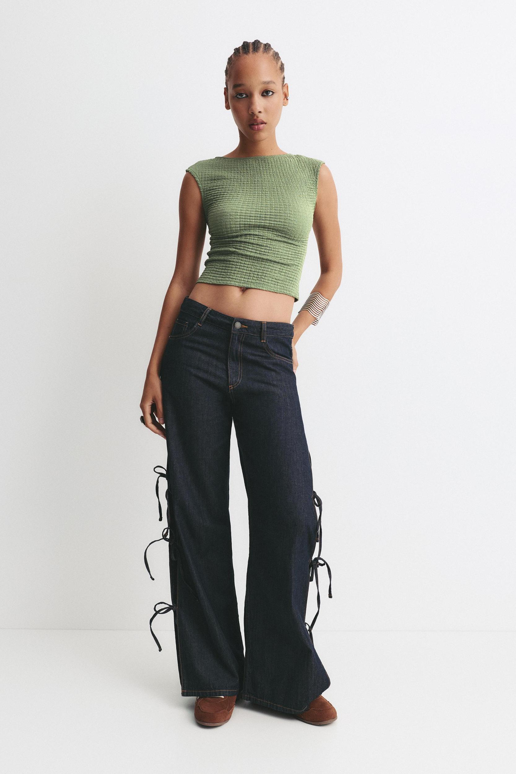 Textured Open-Back T-shirt Product Image