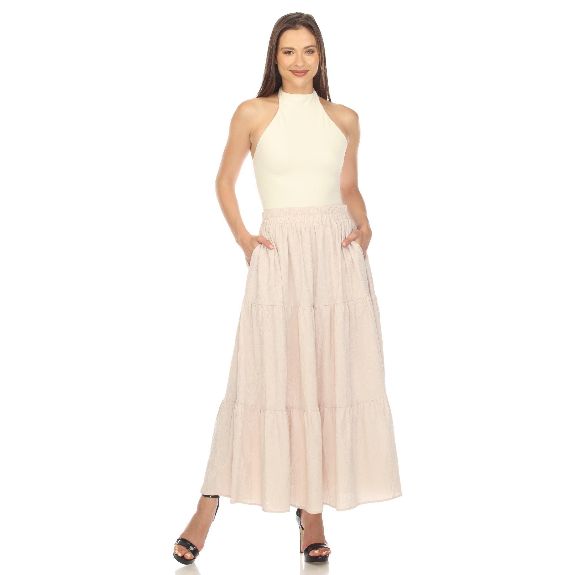Pleated Tiered Maxi Skirt Product Image