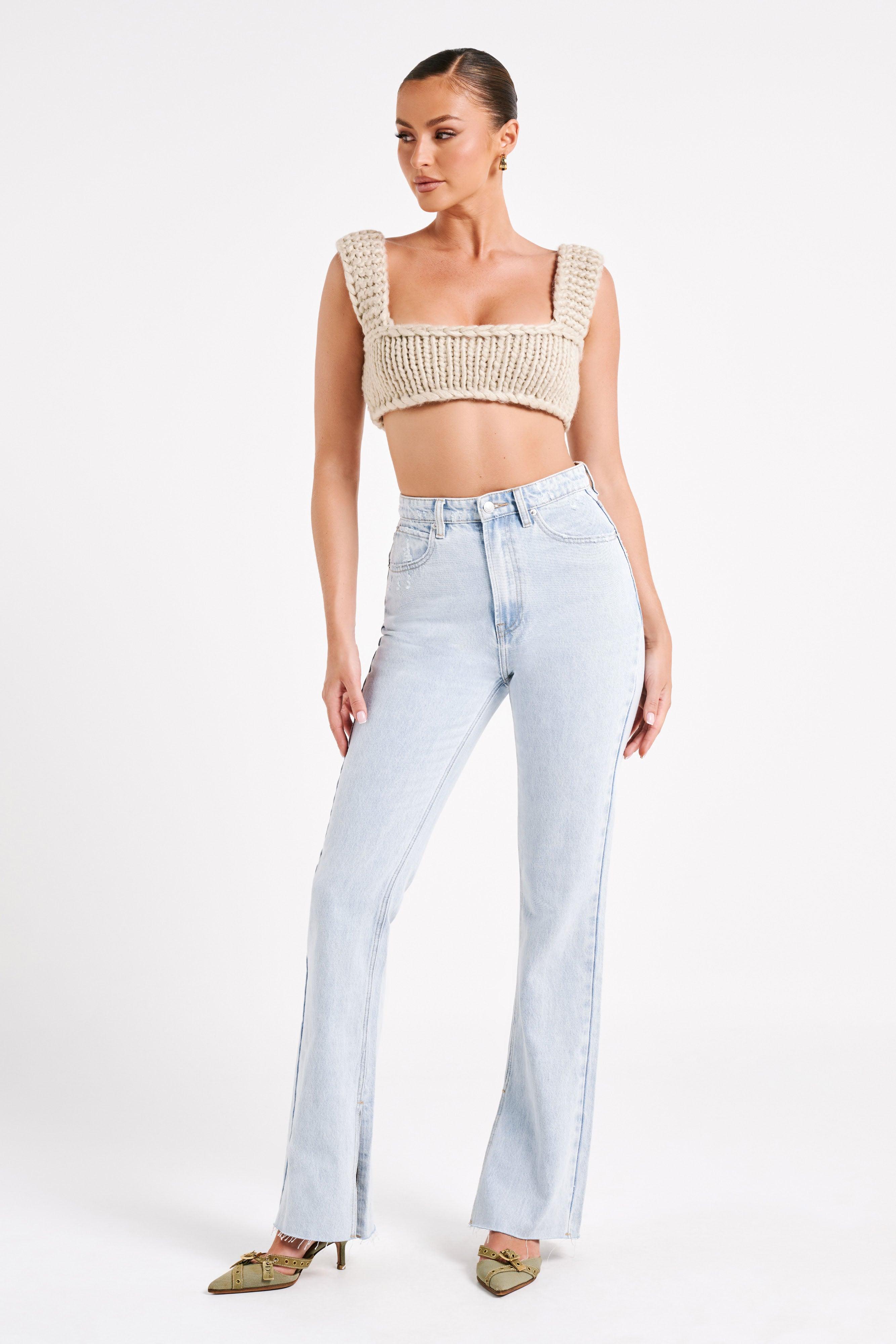 Ninetta Knit Bralette - Taupe Product Image