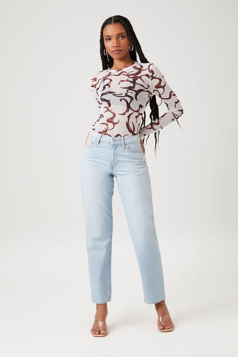 Mesh Abstract Print Top | Forever 21 Product Image