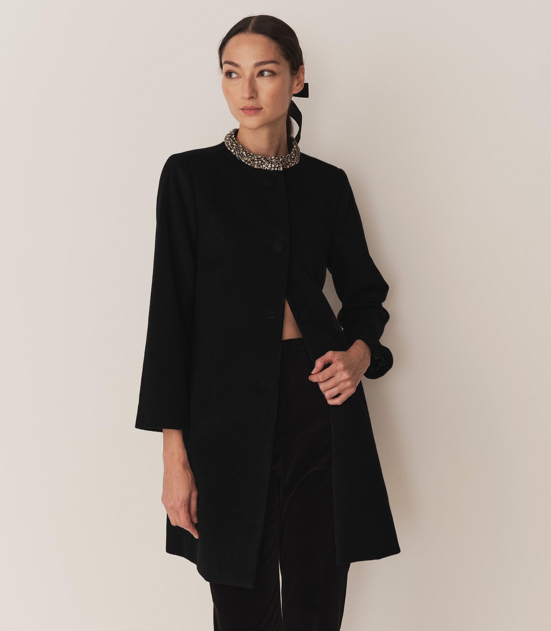 ANNEMARIE CASHMERE BLEND COAT -- BLACK Product Image