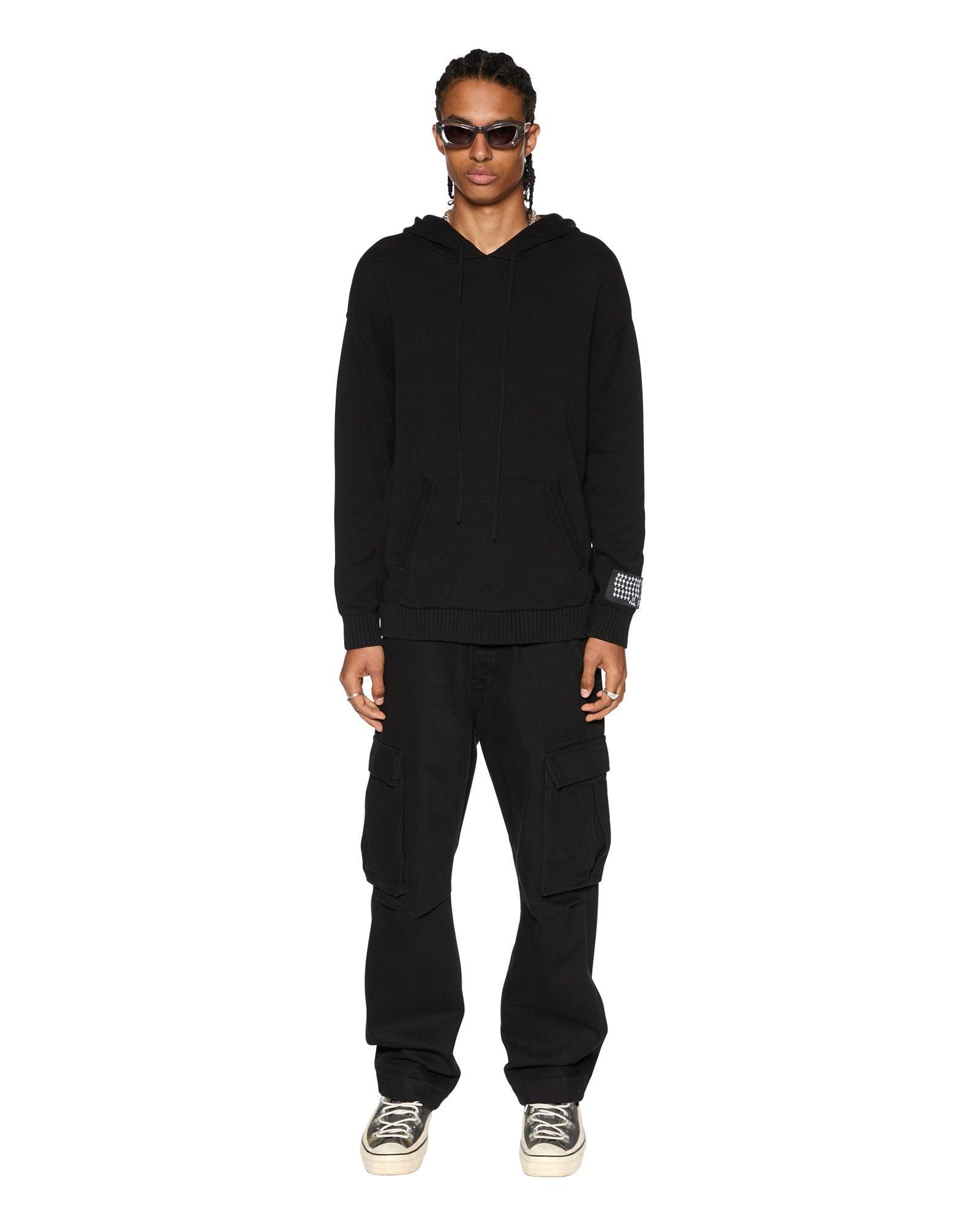 1999 KNIT HOODIE BLACK Male Product Image