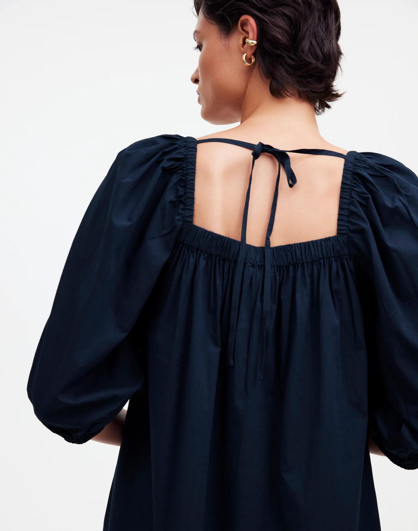 Square-Neck Puff-Sleeve Mini Dress Product Image