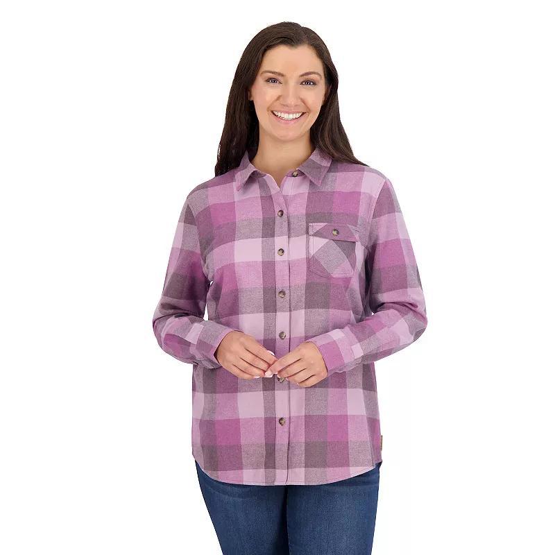 Womens ZeroXposur Lisbon Flannel Shirt Brown Plaid Product Image