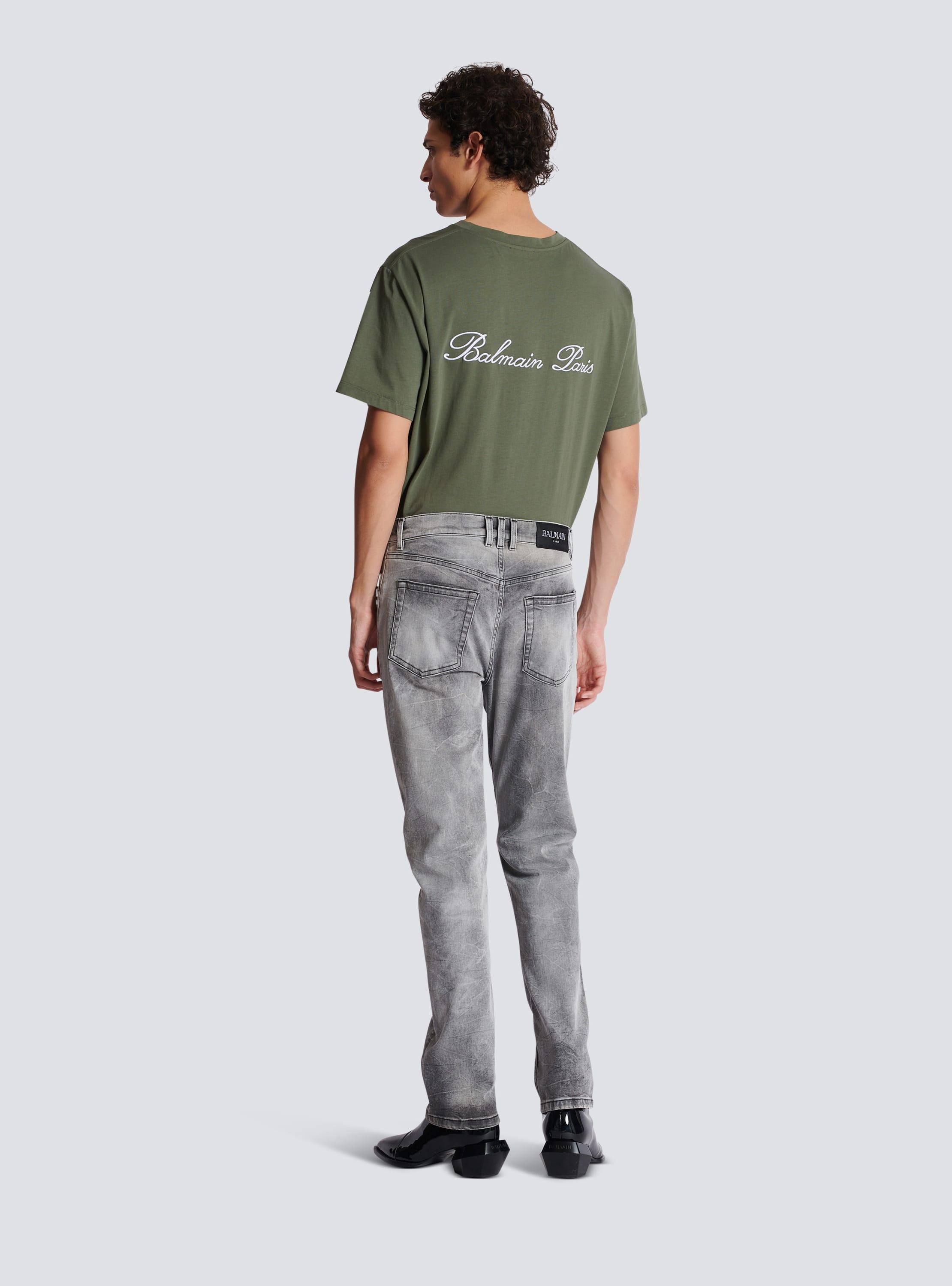 Grey denim regular-fit jeans Product Image