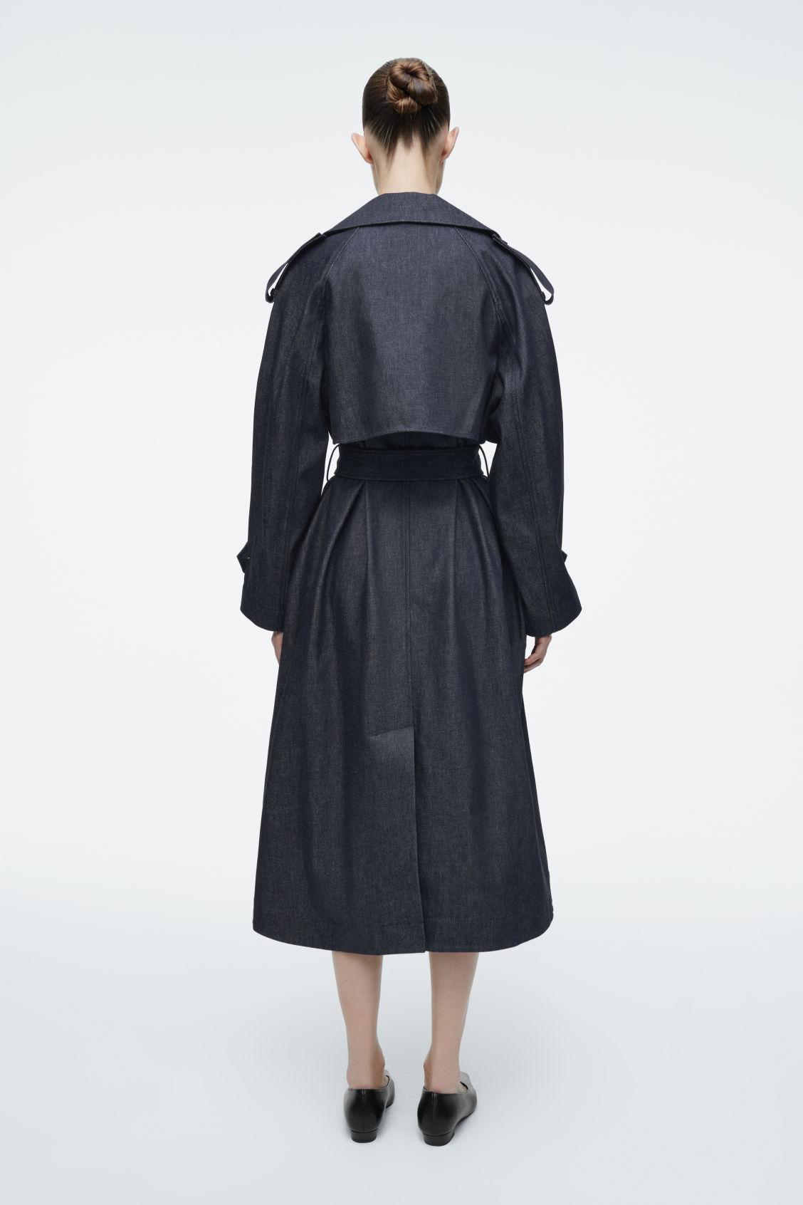 OVERSIZED DENIM TRENCH COAT Product Image