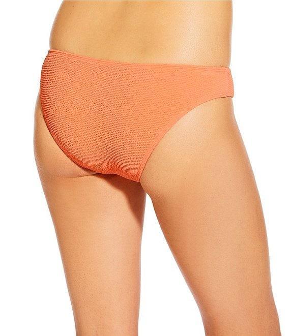 GB Solid Scrunchie Textured Classic Hipster Swim Bottom Product Image