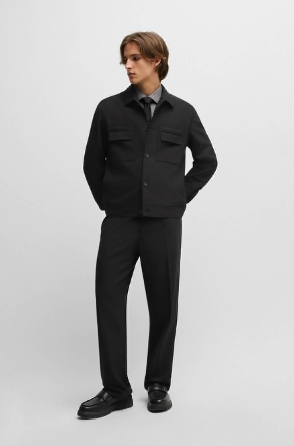 Modern-fit jacket in stretch twill Product Image