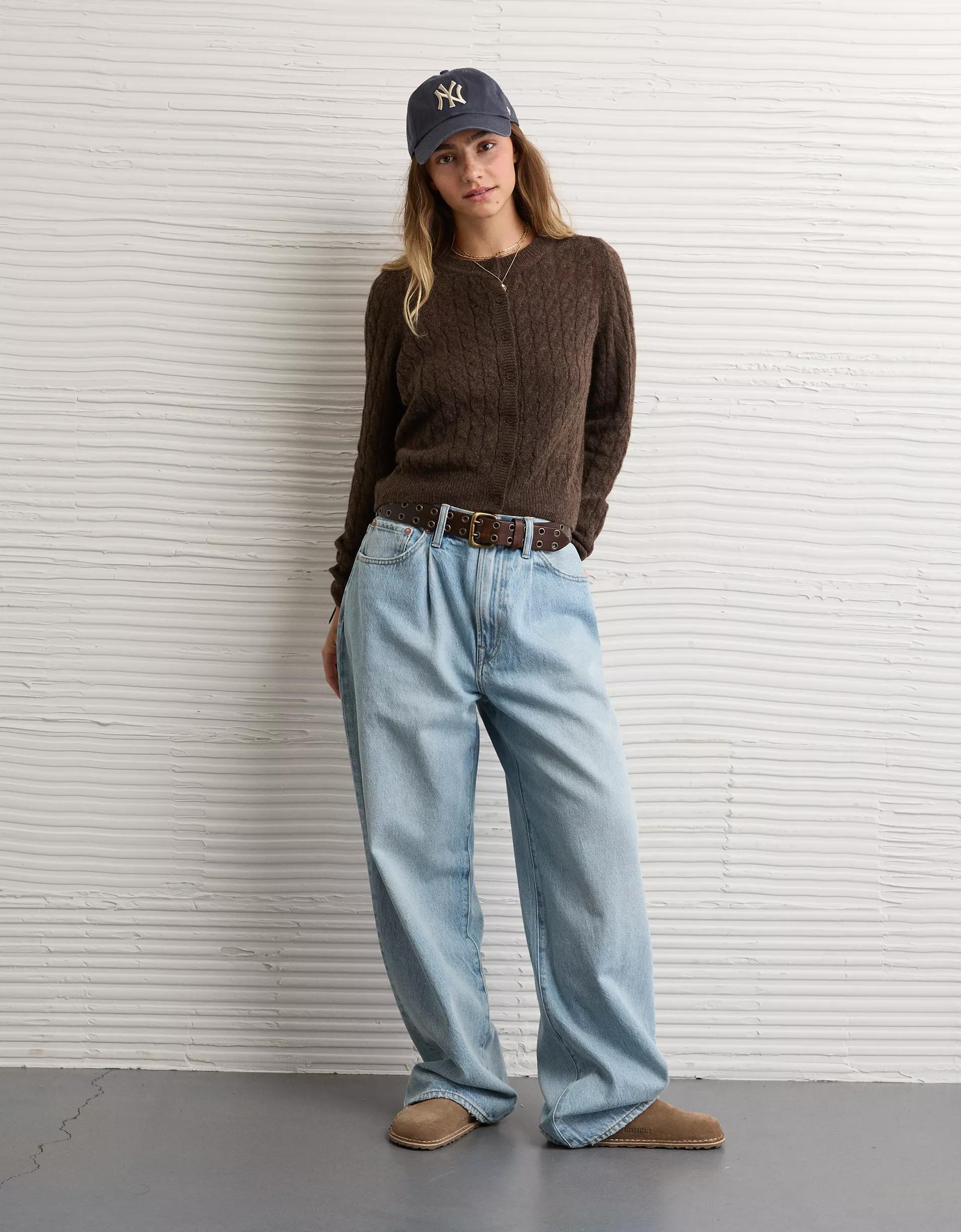 AE Whoa So Soft Button-Front Cardigan Product Image