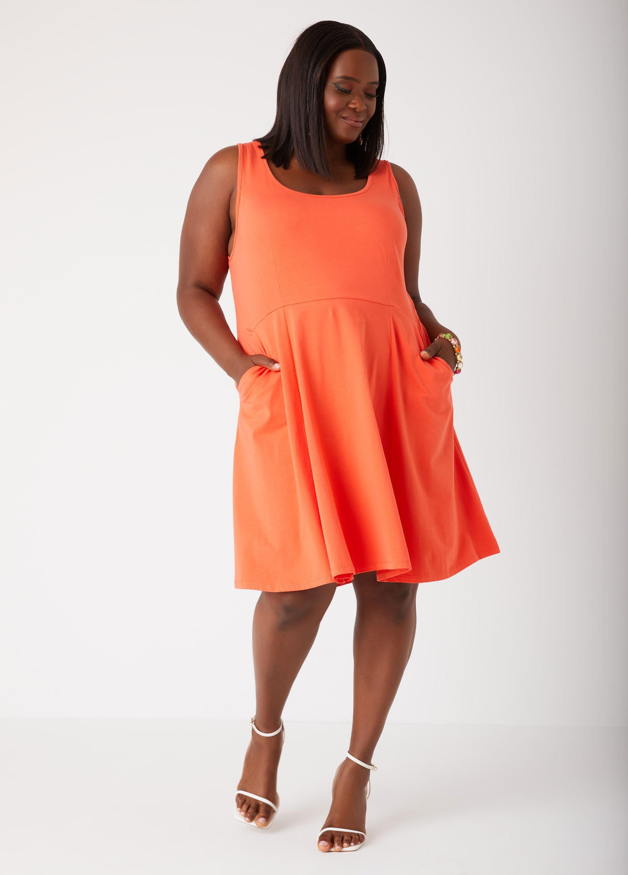 Plus Size Jersey A Line Tank Dress Ashley Stewart Product Image