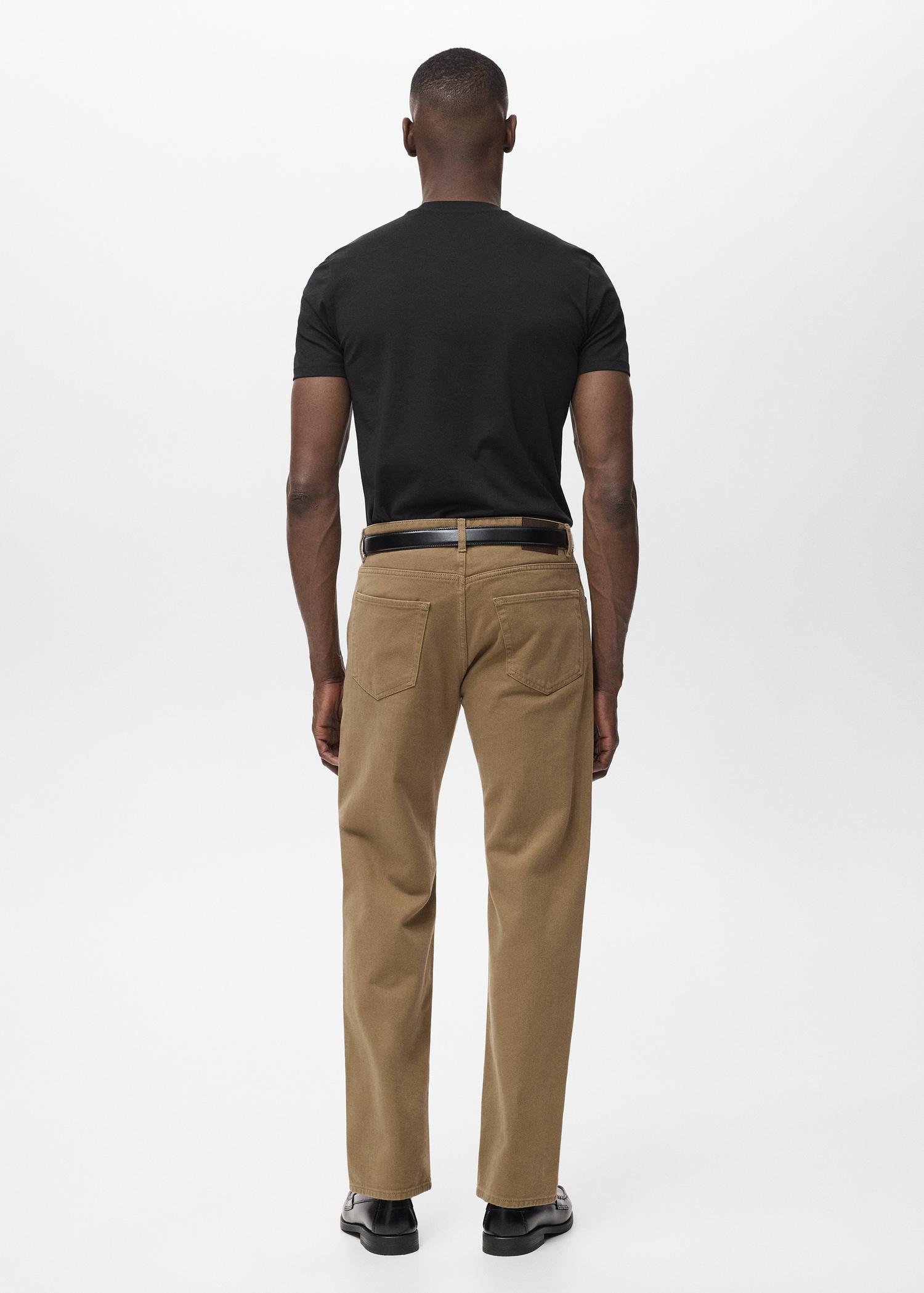 Stretch cotton T-shirt - Men | MANGO USA Product Image