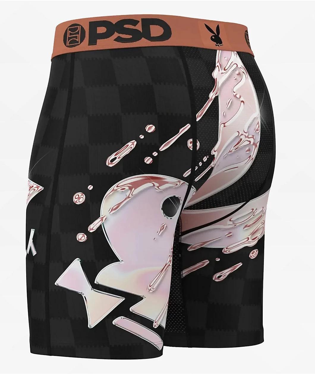 PSD x Playboy Rose Drippin' Black Boxer Briefs Product Image