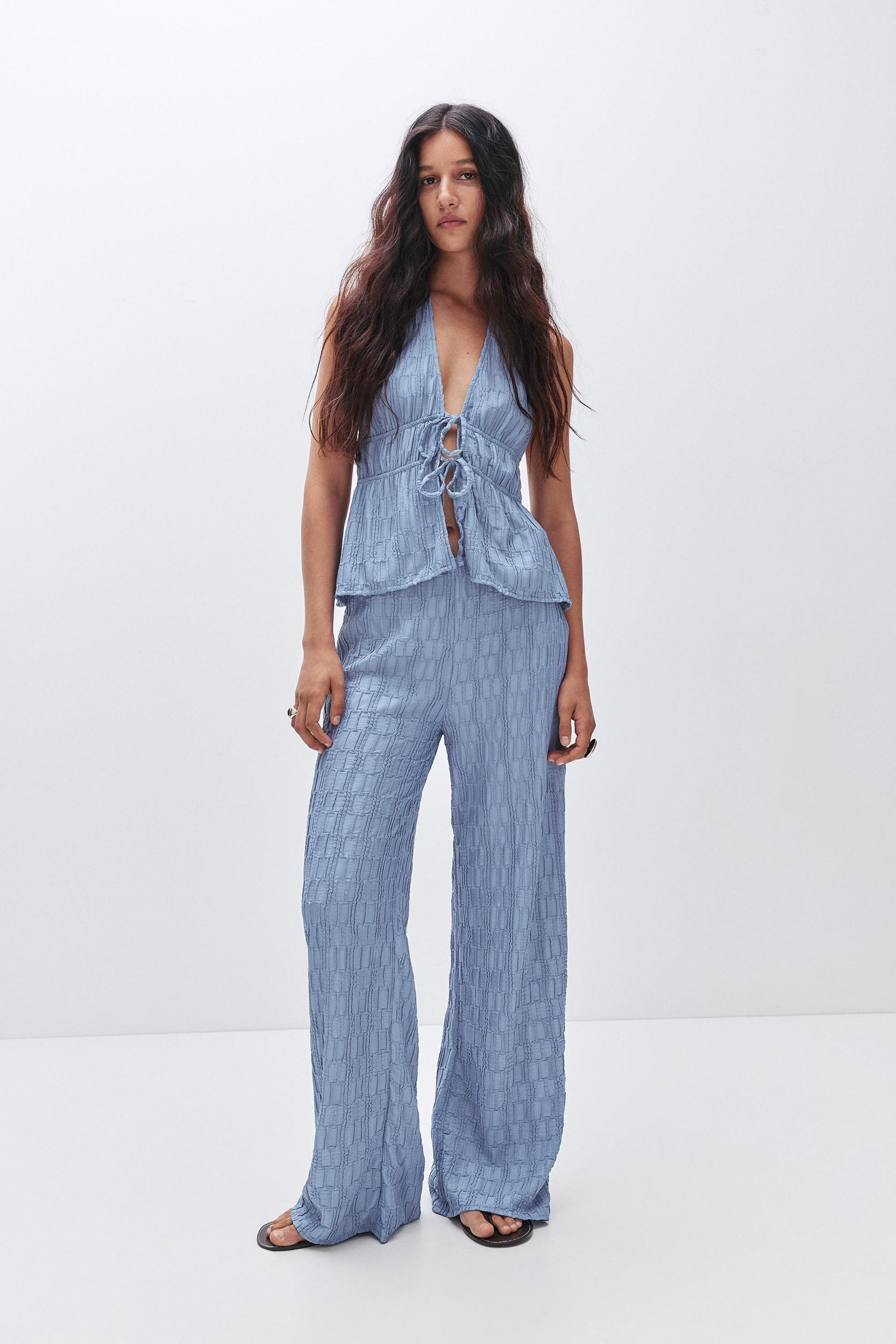 Textured halter top Product Image