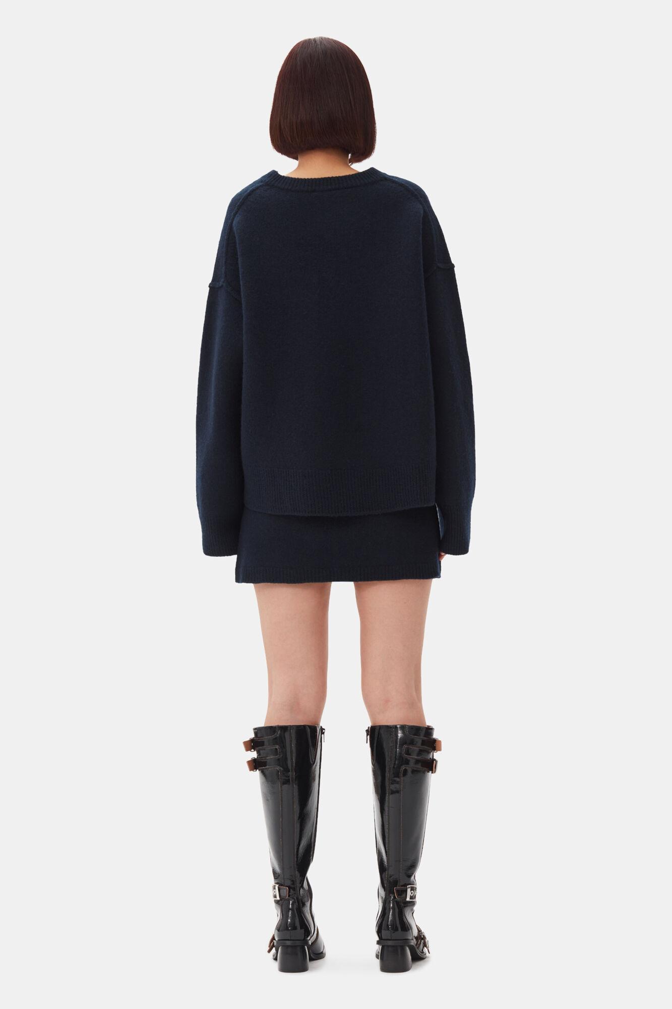Dark Blue Wool Sweater Product Image