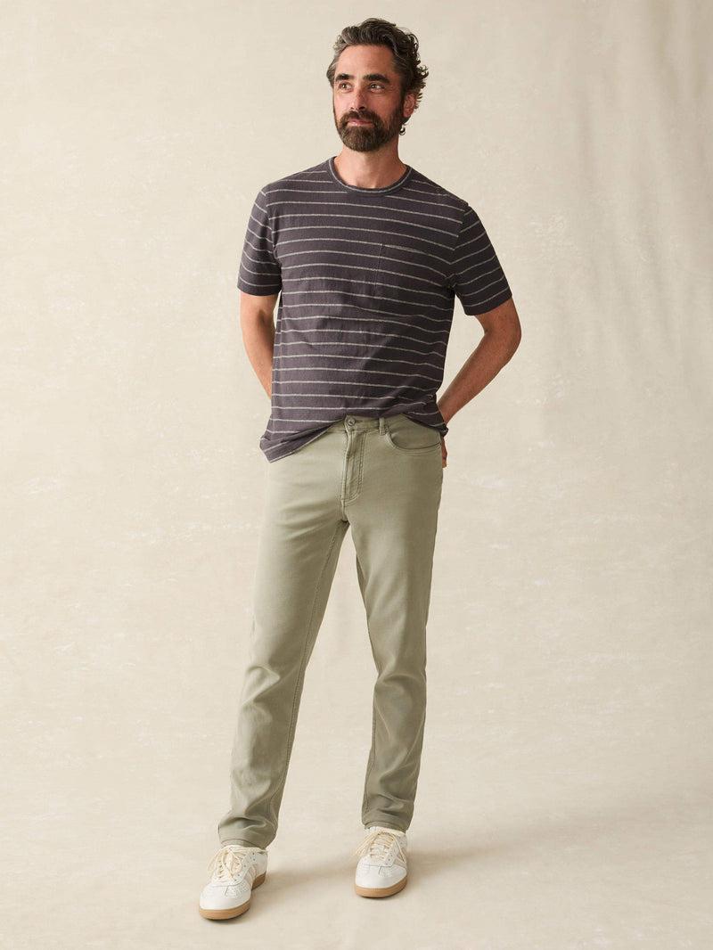 Stretch Terry 5-Pocket Pant - Faded Olive Product Image