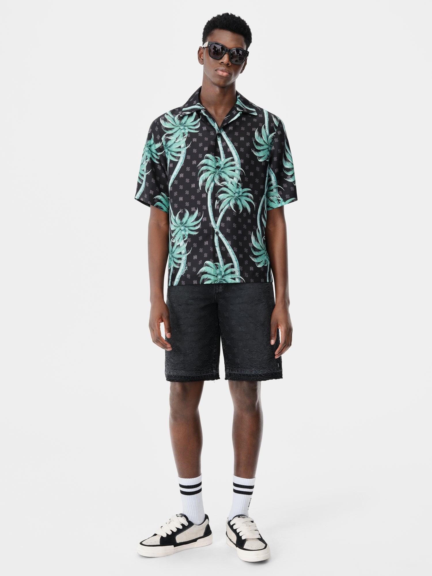 PALM BOWLING SHIRT - Black Male Product Image