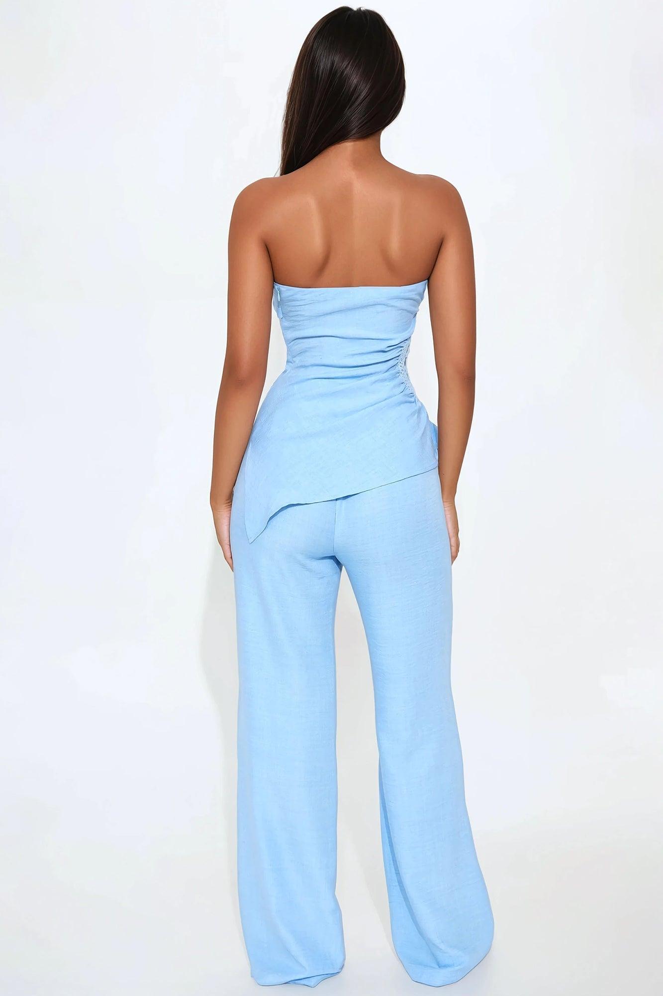 Alba Pant Set - Blue Product Image