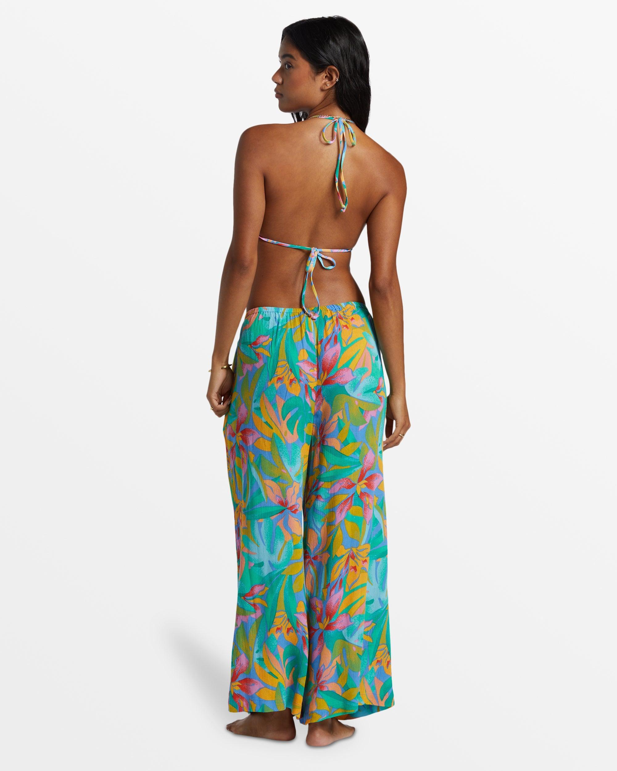 Sun Catcher Elastic Waist Printed Pants - Marina Female Product Image