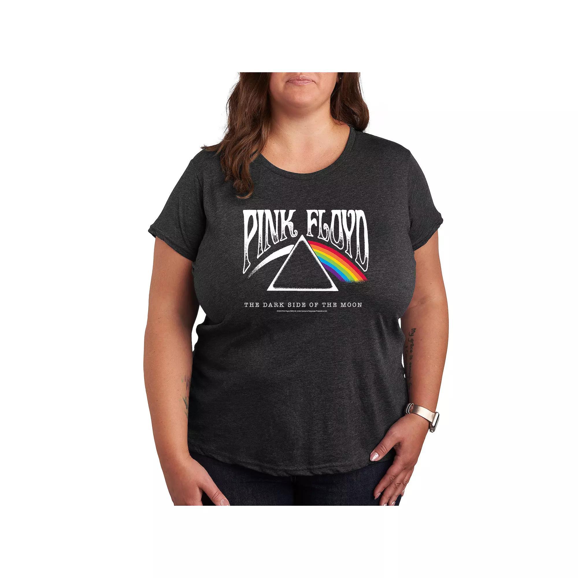 Plus Size Pink Floyd DSOTM Graphic Tee, Women's, Size: 2XL, Gray Product Image