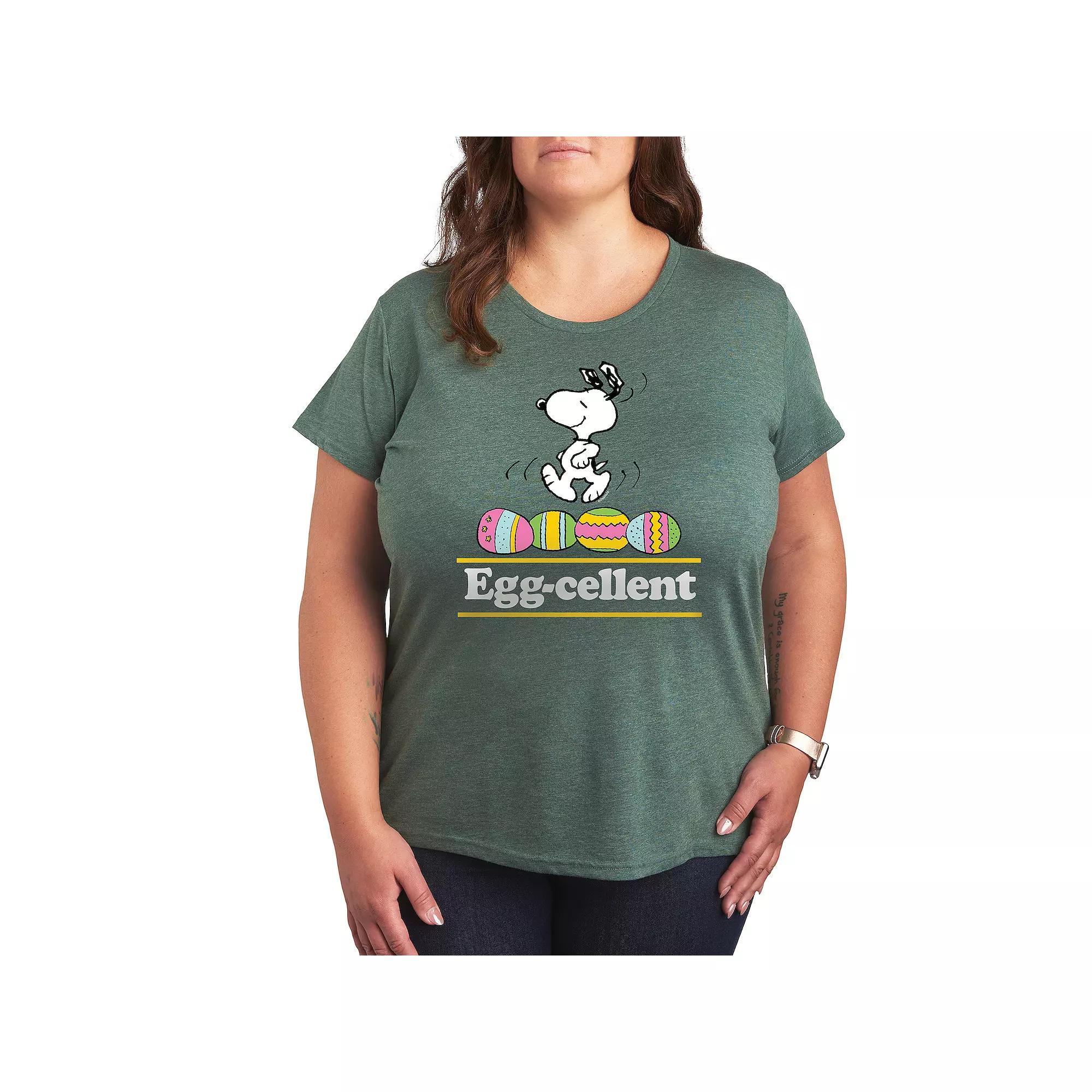 Plus Peanuts Snoopy Egg-cellent Graphic Tee, Women's,  Product Image