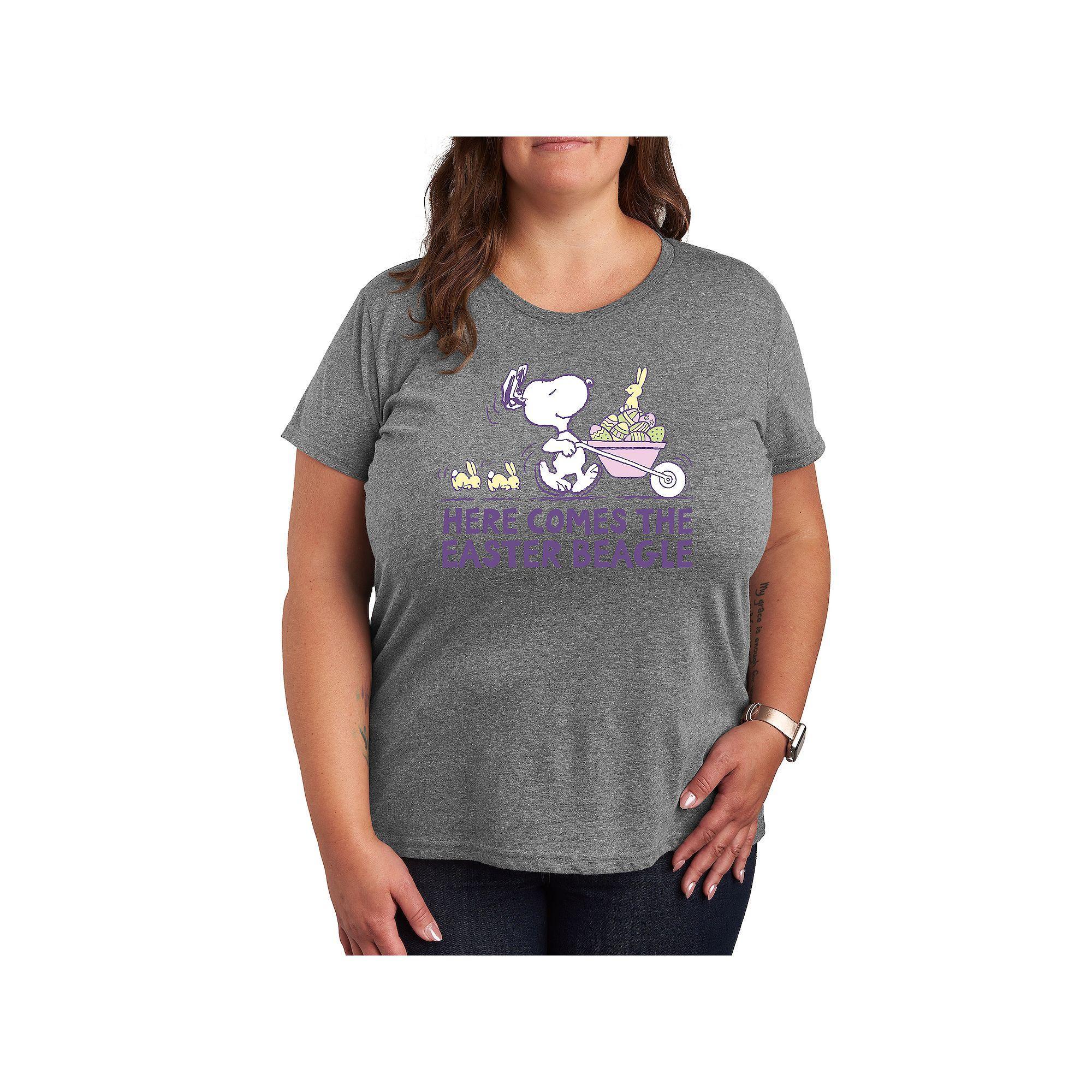 Plus Peanuts Snoopy Easter Beagle Graphic Tee, Women's,  Product Image