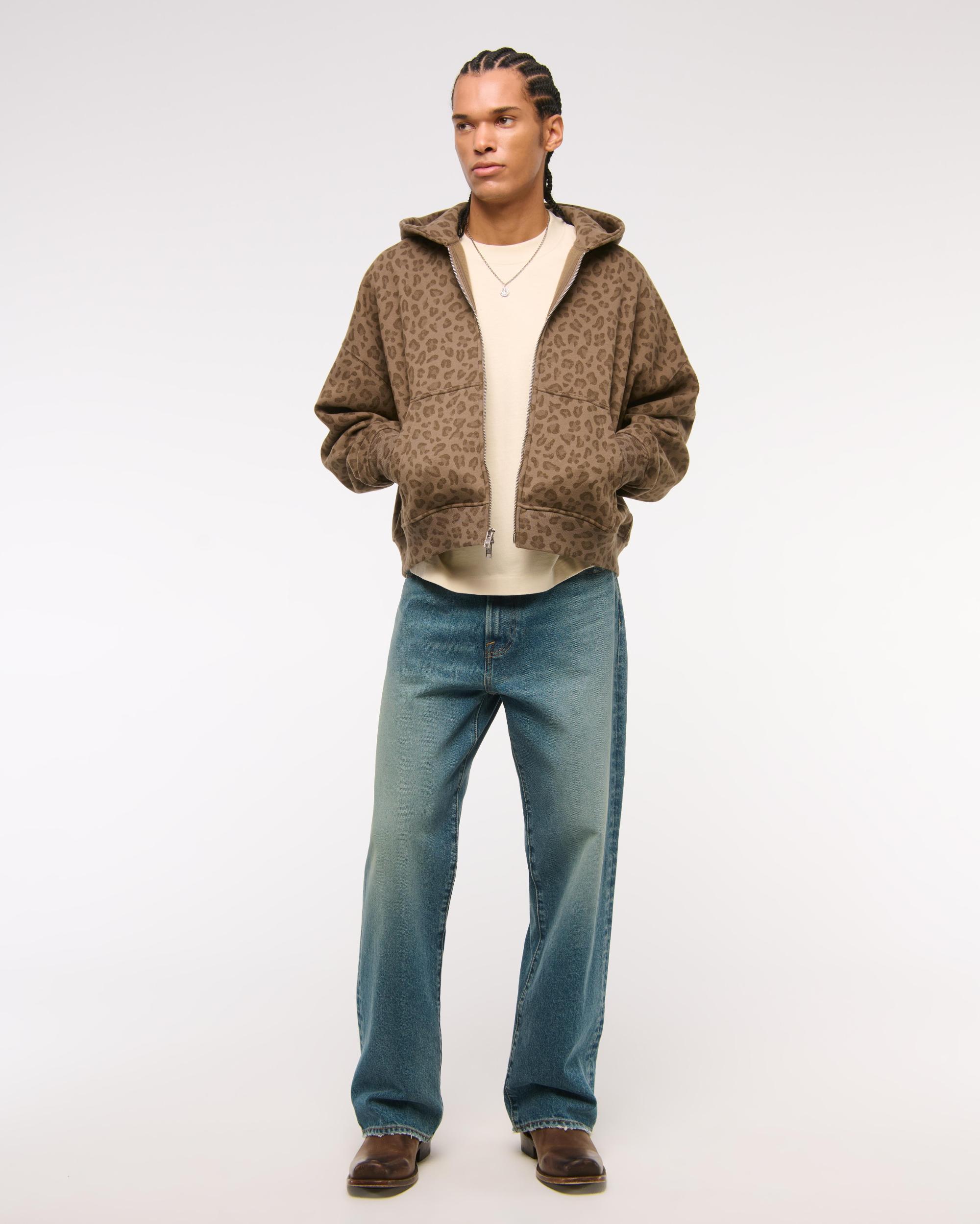 Cropped Essential Full-Zip Hoodie Product Image