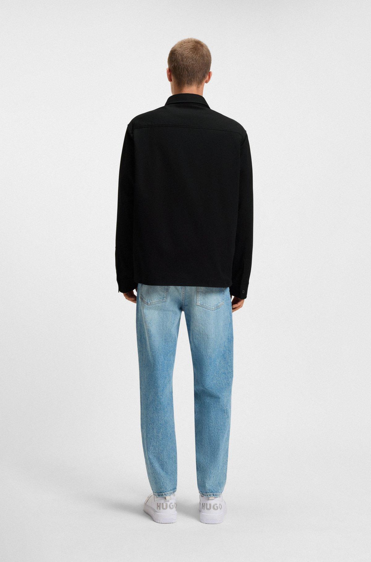 Cotton-twill shirt with logo label Product Image