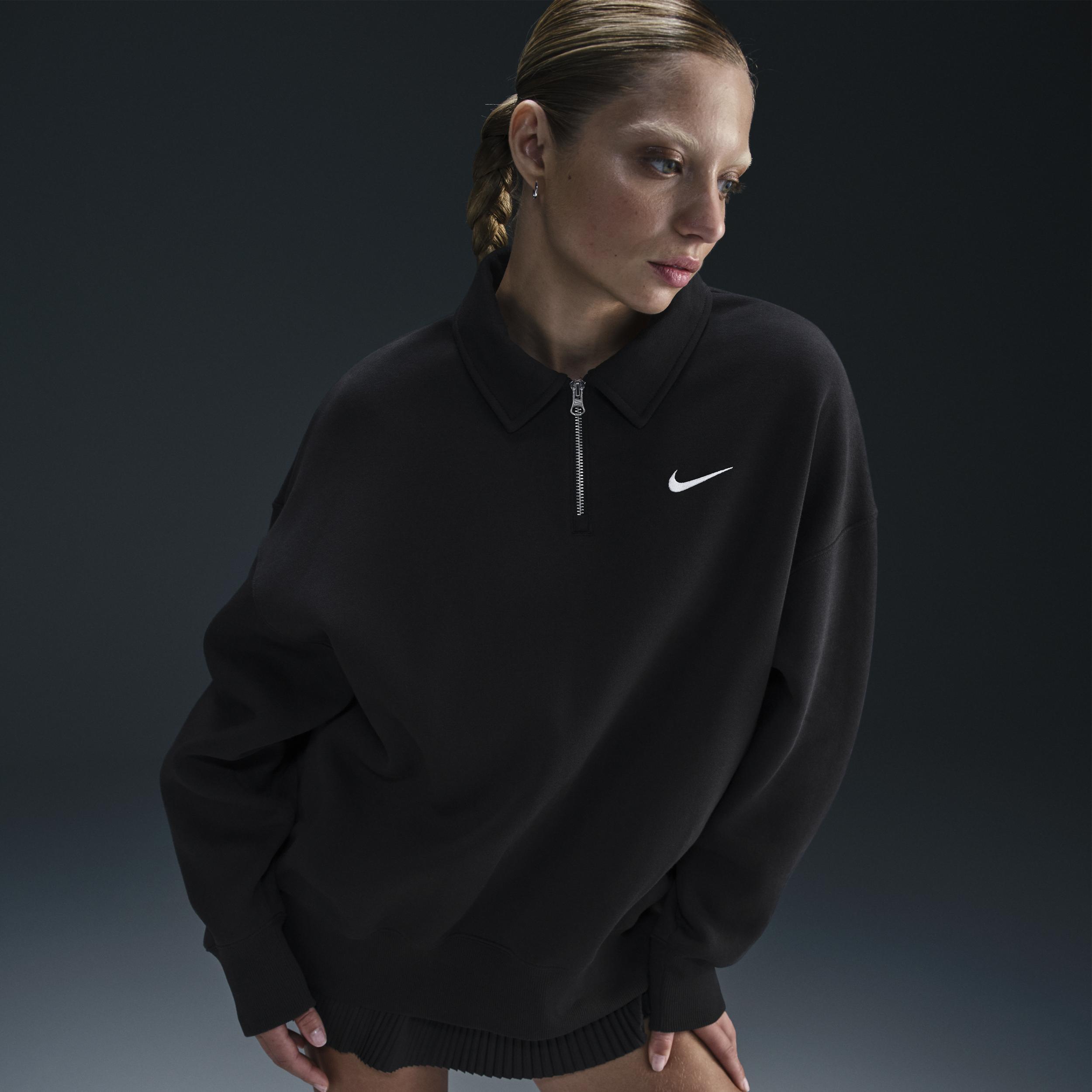 Nike Sportswear Phoenix Fleece Women's Oversized 1/4-Zip Polo Product Image