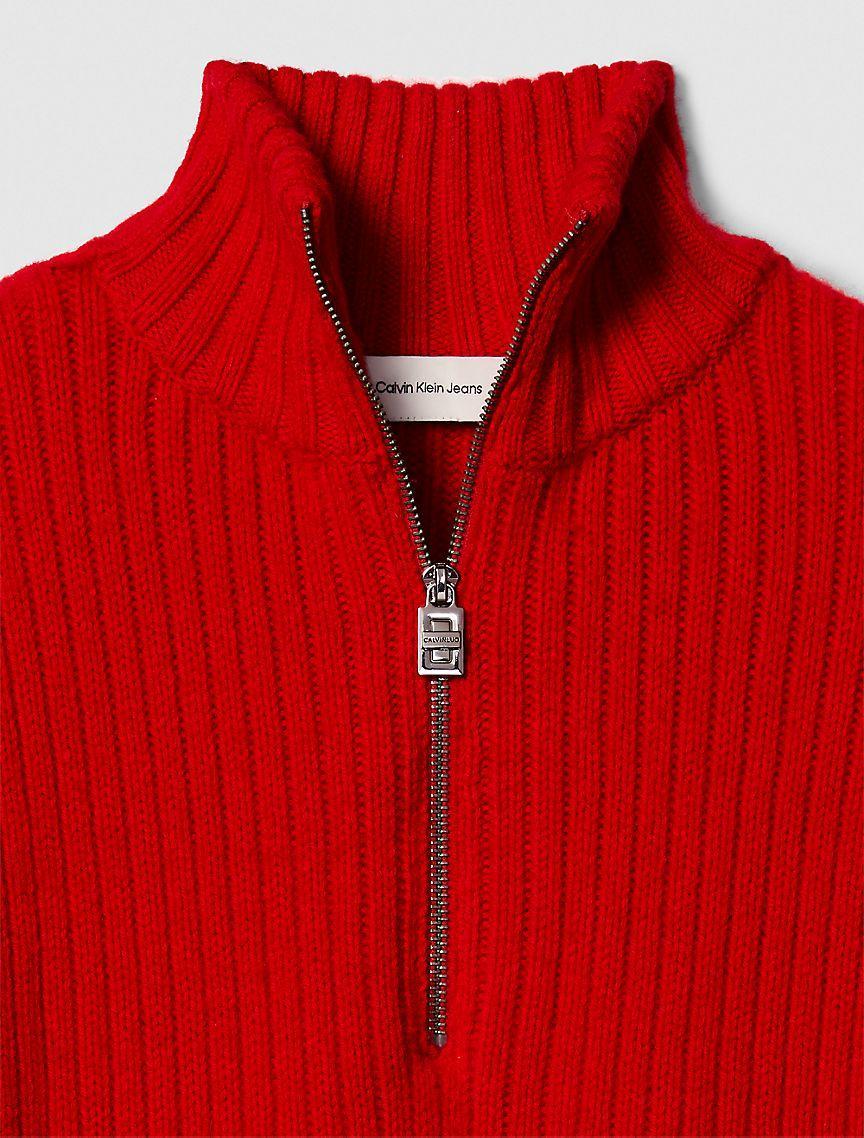 Ribbed 1/4 Zip Sweater Product Image