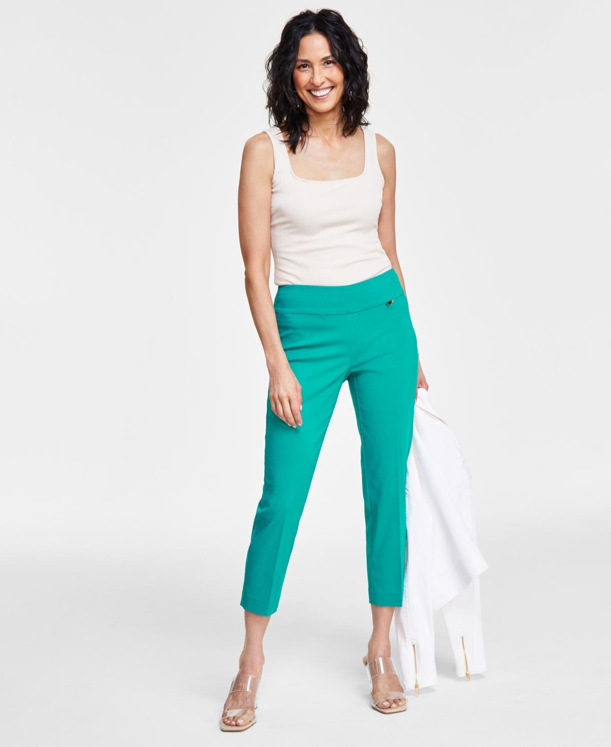 I.n.c. International Concepts Womens Tummy-Control Pull-On Capri Pants, Regular & Petite, Created for Macys Product Image