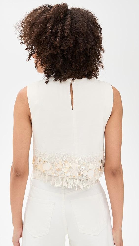 AMUR Antonella Shell Beaded Top | Shopbop Product Image