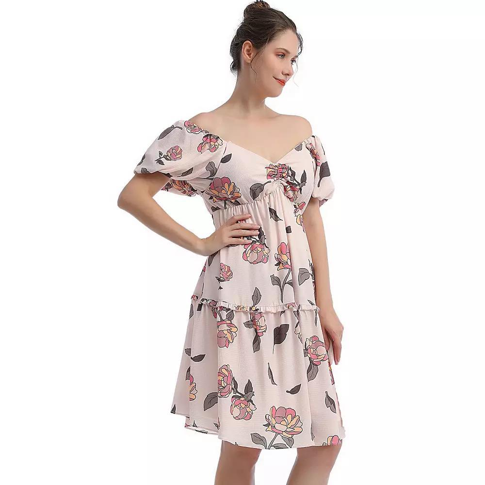 Maternity Pokkori Nursing A-Line Dress, Women's, Size: XS-MAT, Multi Product Image