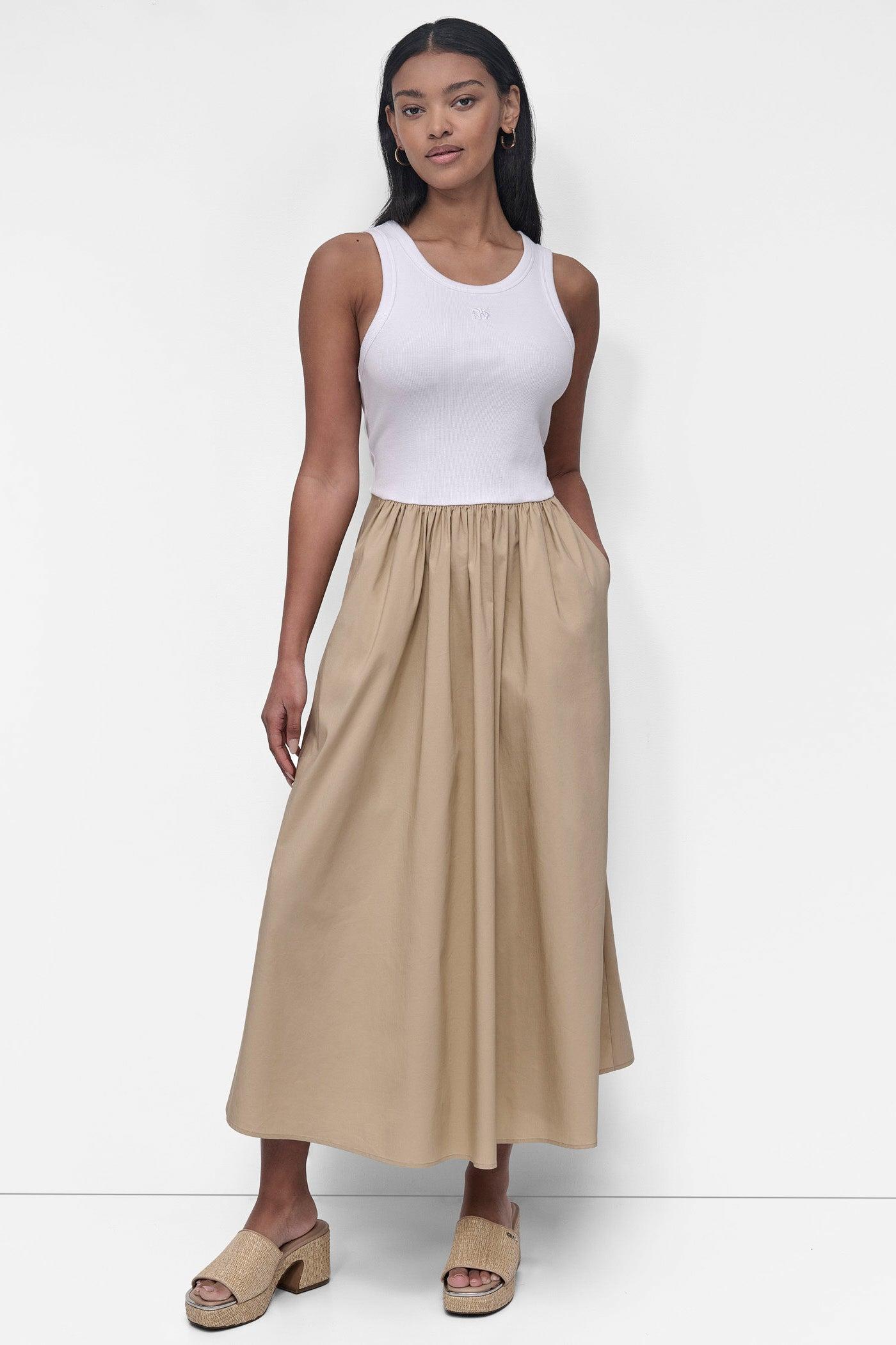 MIXED MEDIA MIDI TANK DRESS Product Image