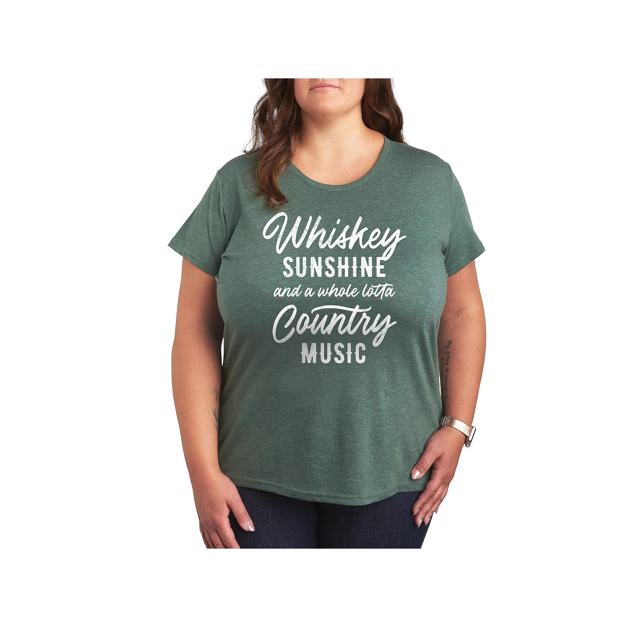 Plus Whiskey Sunshine Country Music Graphic Tee, Women's,  Product Image