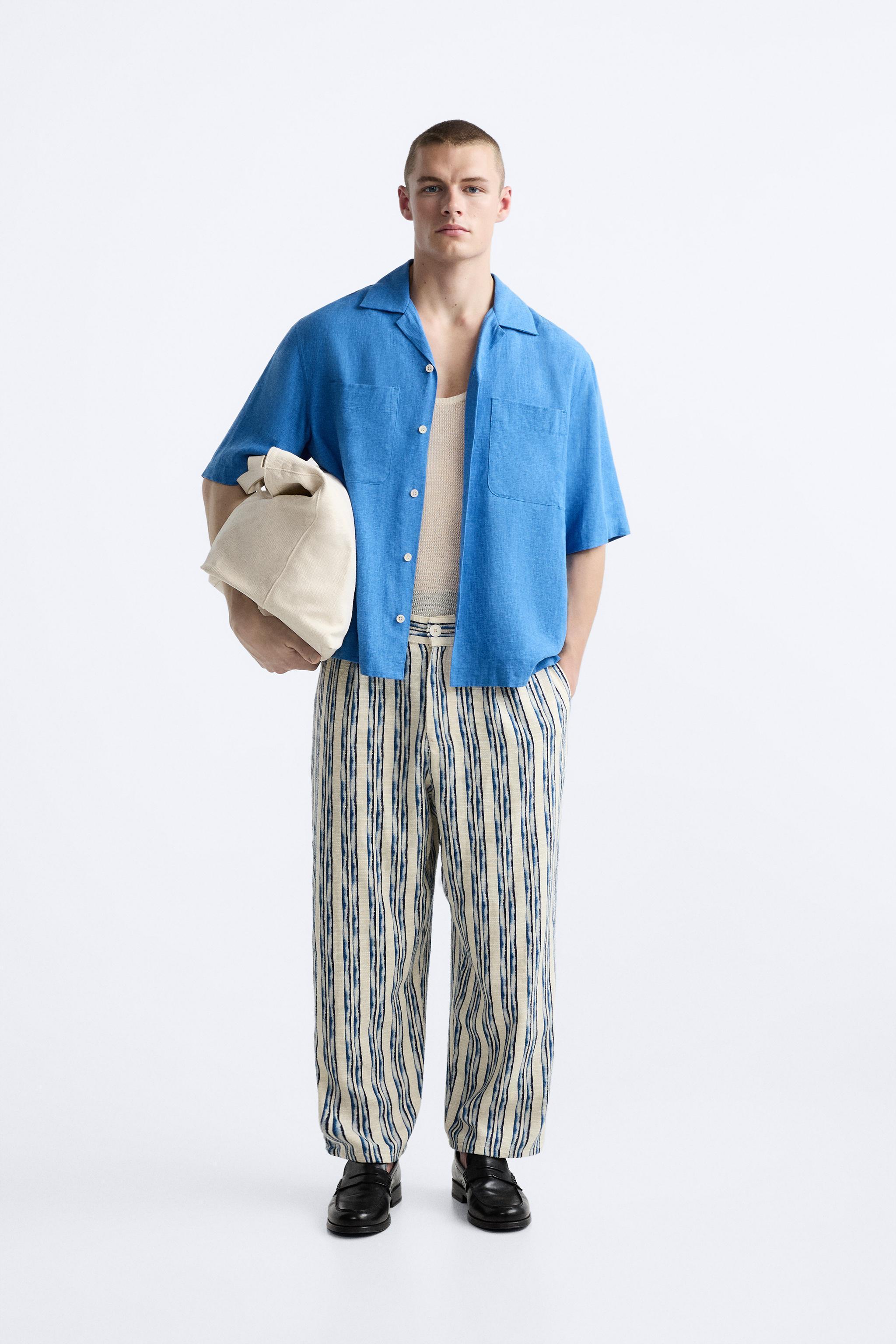 STRIPED JACQUARD PANTS Product Image