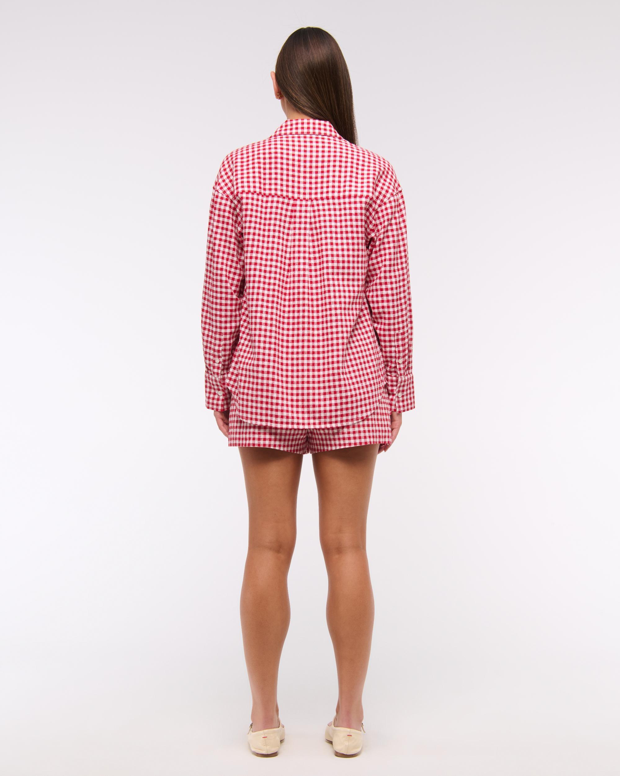 Oversized Linen-Blend Shirt Product Image